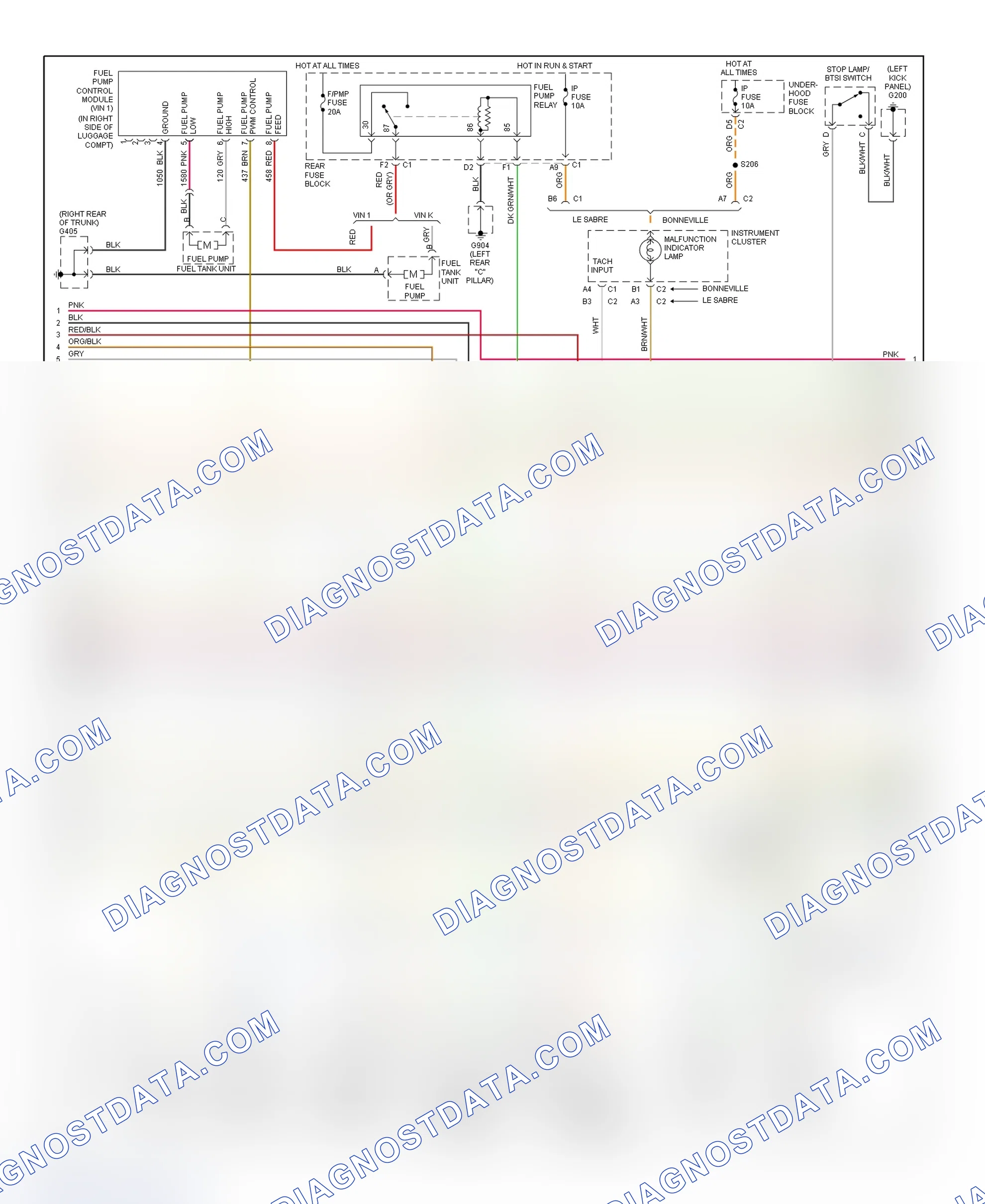 Scheme 23: PCM Wiring Diagram (Bonneville & LeSabre - 3.8L - 3 Of 4)