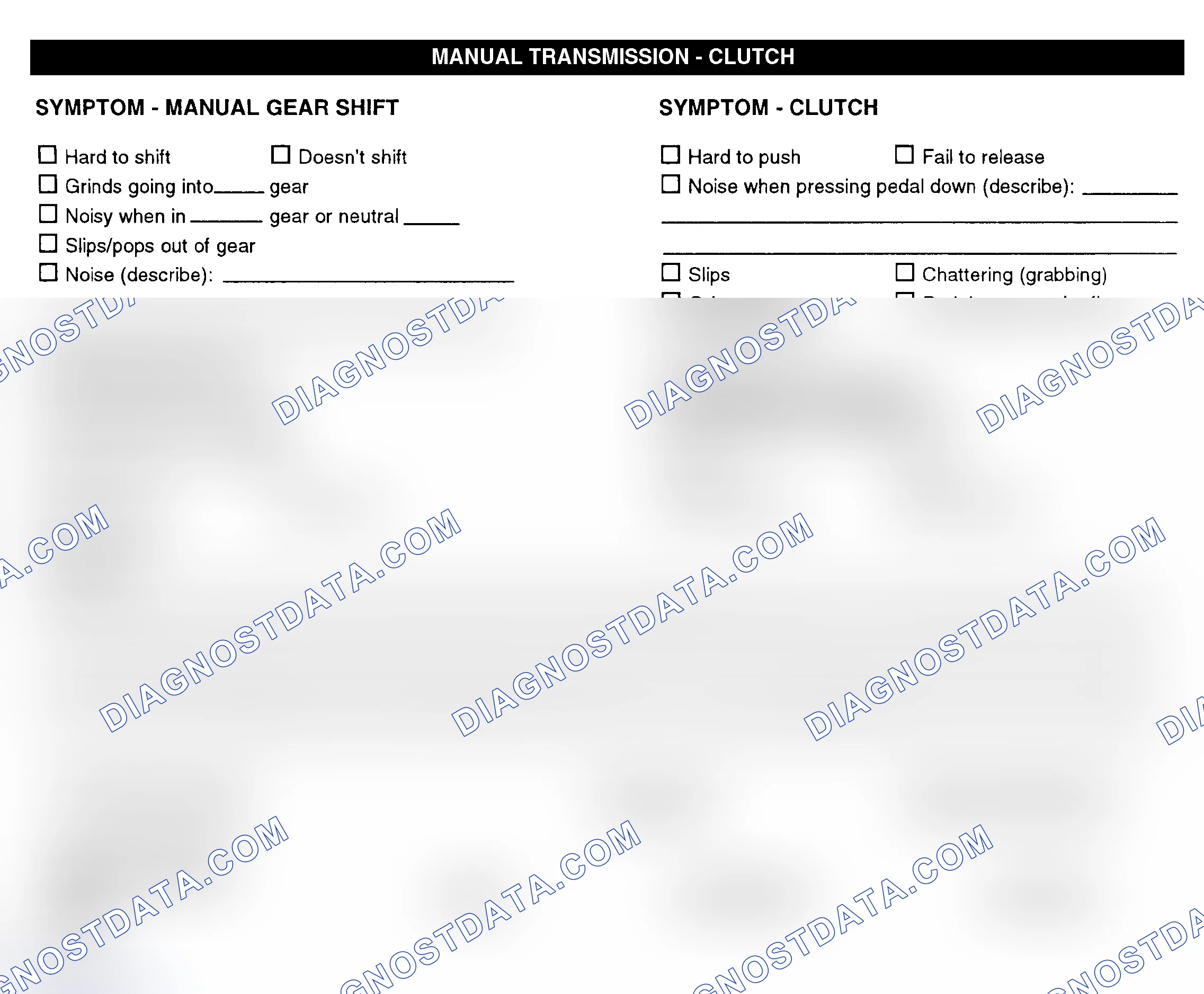 Scheme 10: Manual Transmission & Clutch