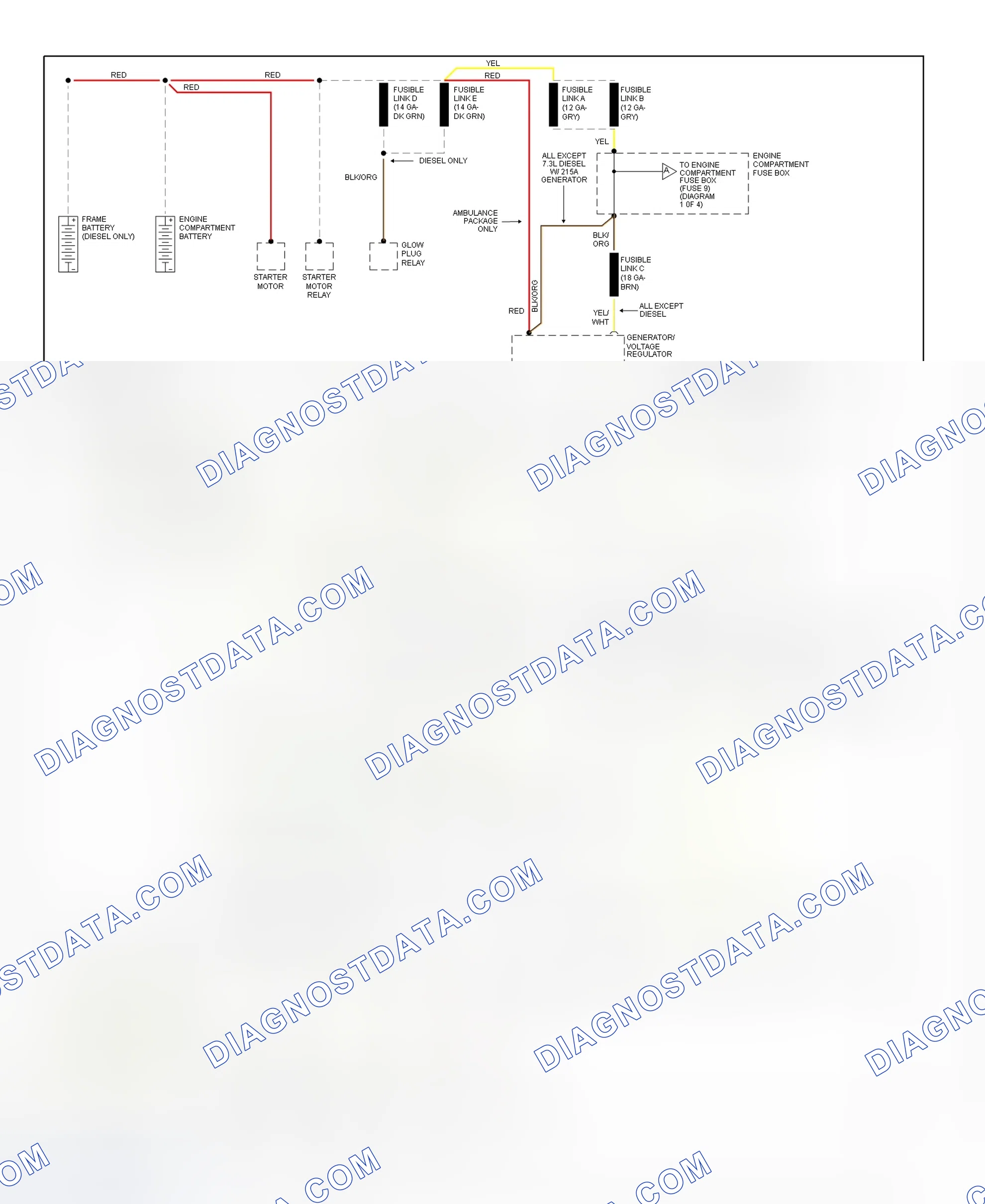 Scheme 10: Power Distribution Wiring Diagram (1 Of 4)