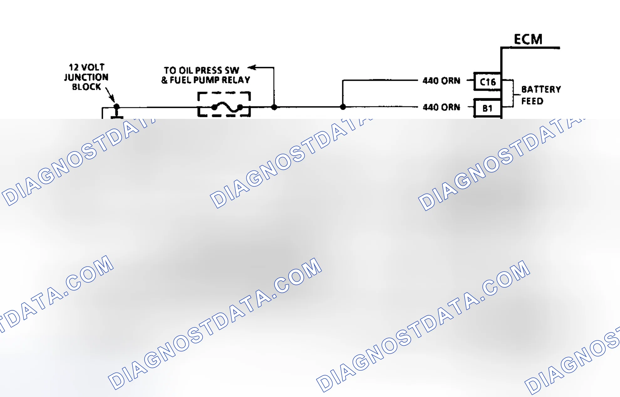 Scheme 4: Fuel Injection Diagnostic Circuit Schematic (Except 4.3L Turbo & Models With 4L80-E Transmission)