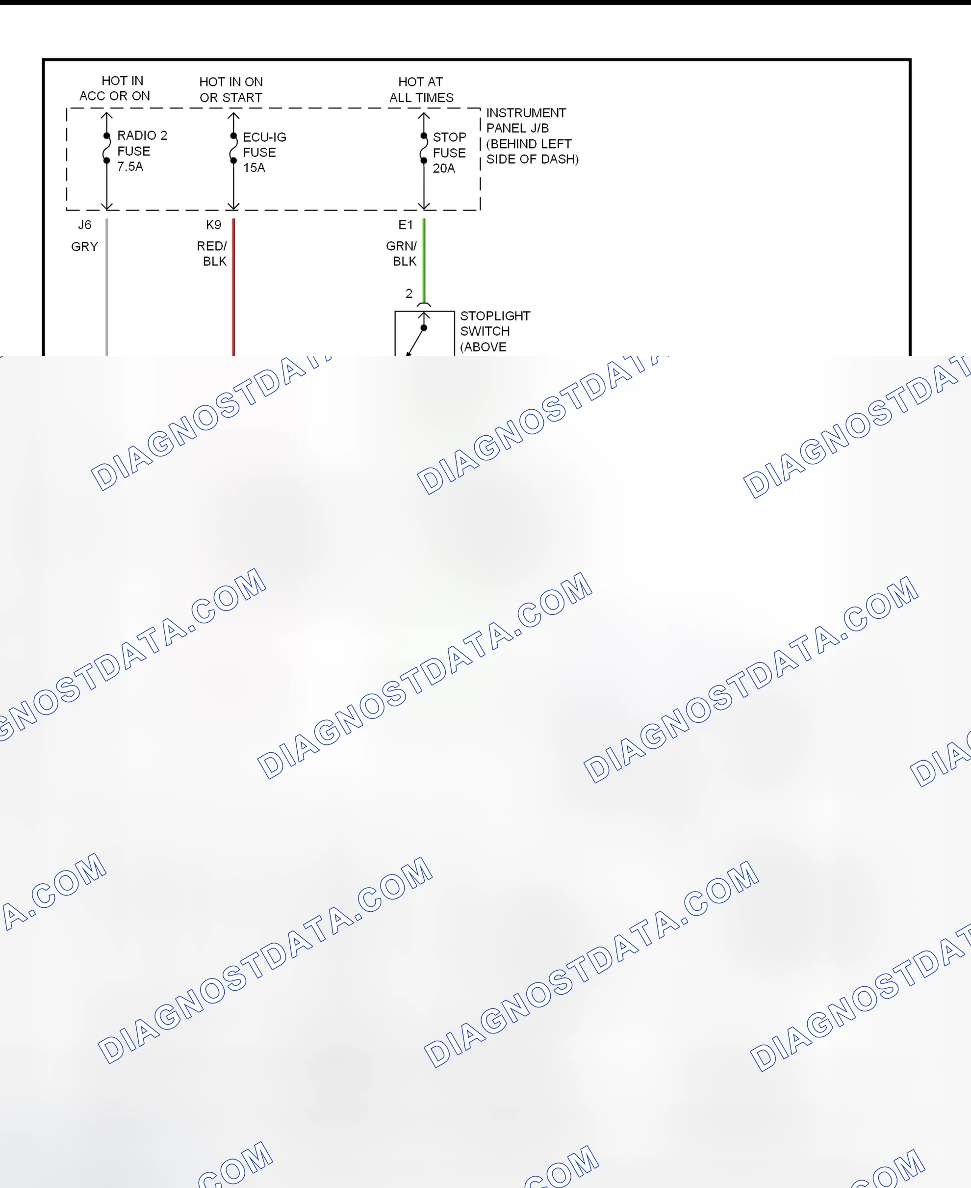 Scheme 303: Shift Interlock System Wiring Diagram (2001 - Toyota Highlander)