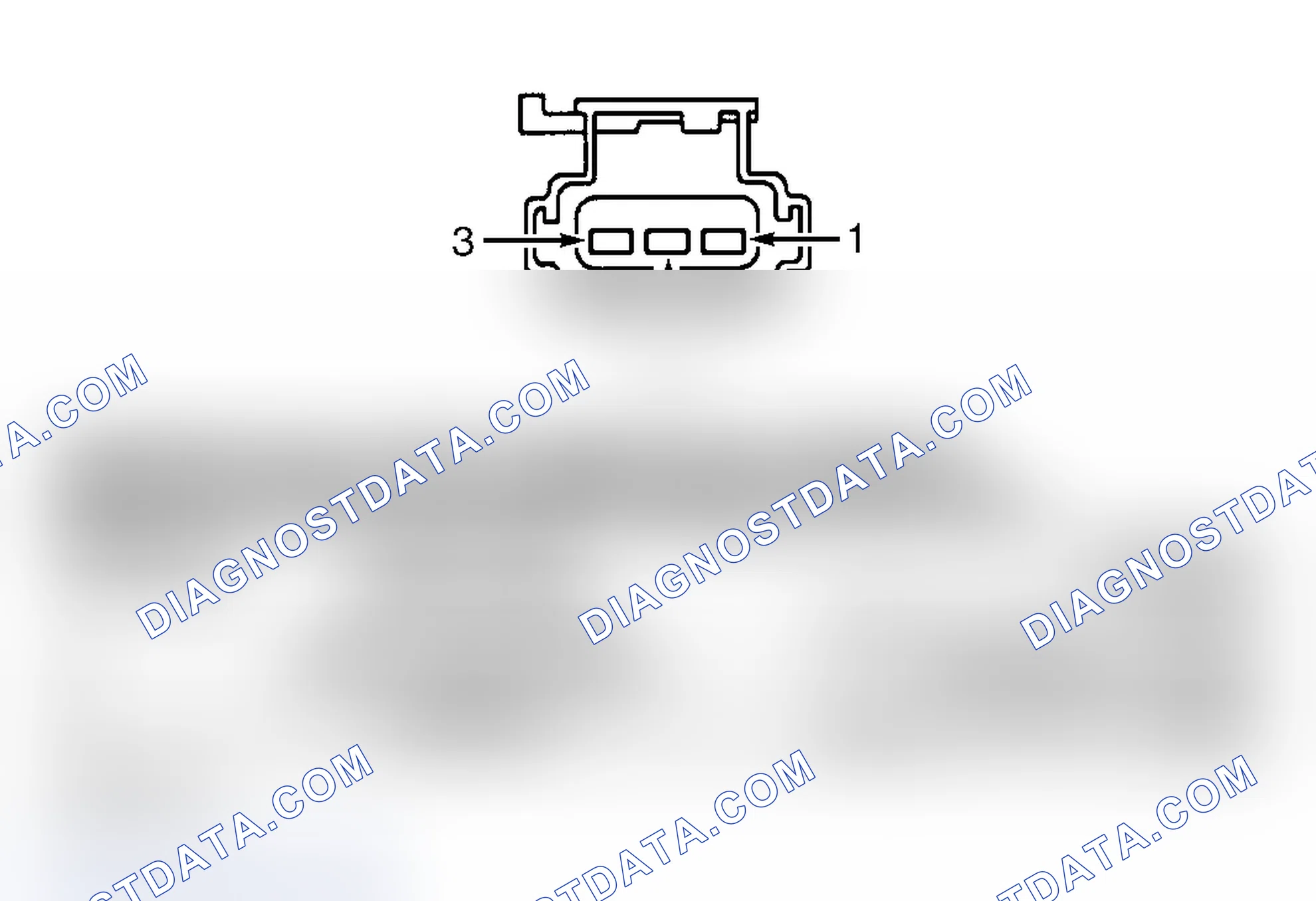 Scheme 93: IGNITION COIL (REAR) HARNESS CONNECTOR END VIEW (8.0L)