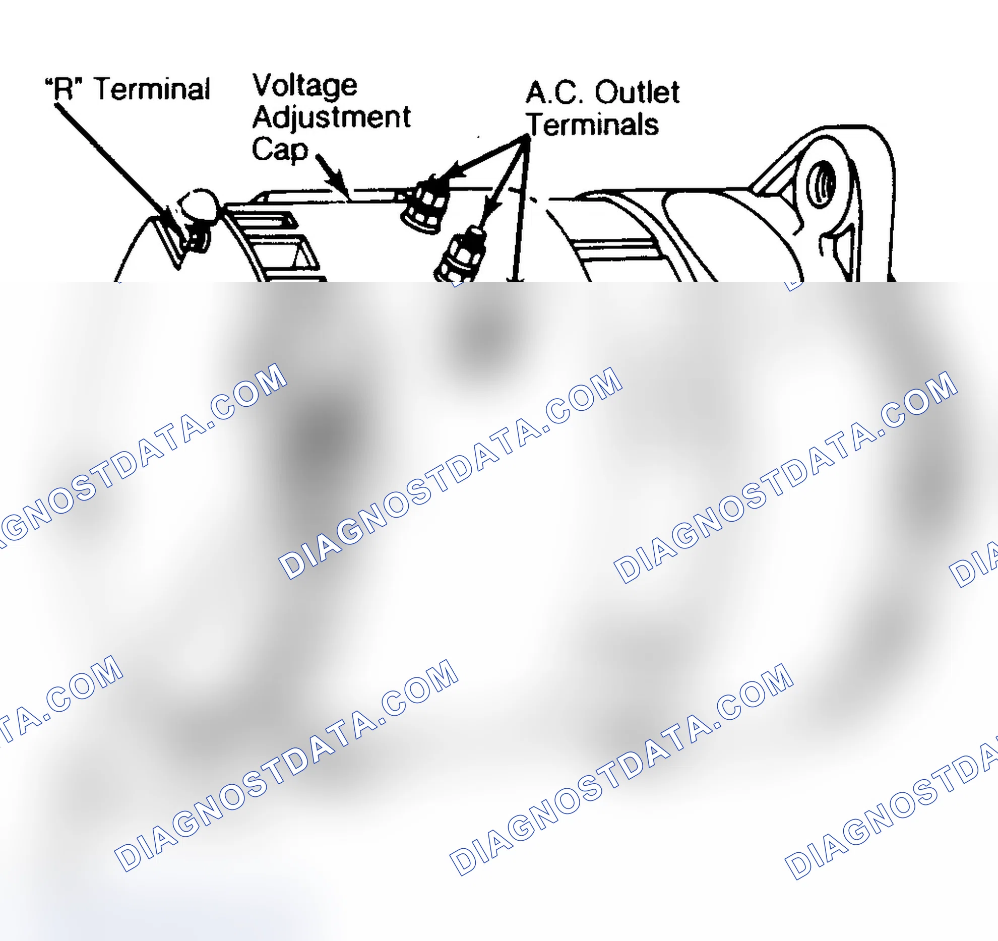 Scheme 6: Identification of Delcotron Terminal Locations For 27SI heavy-duty alternator only.