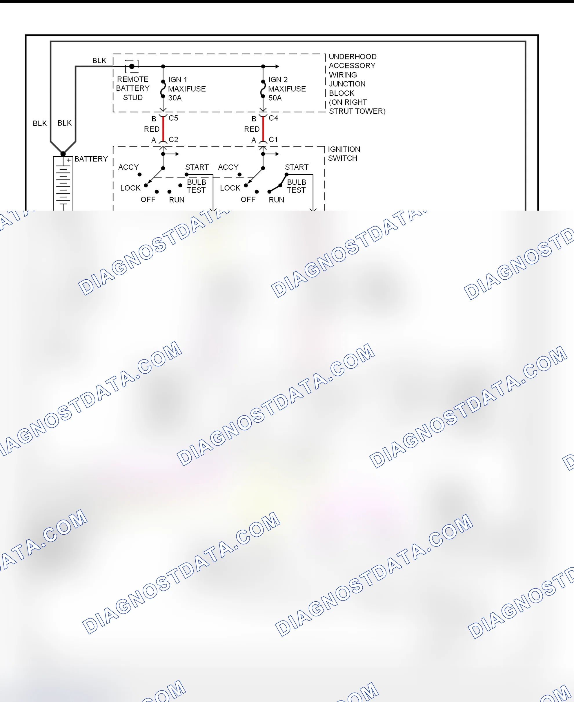 Fig. 27: Starting System Wiring Diagram (Intrigue)