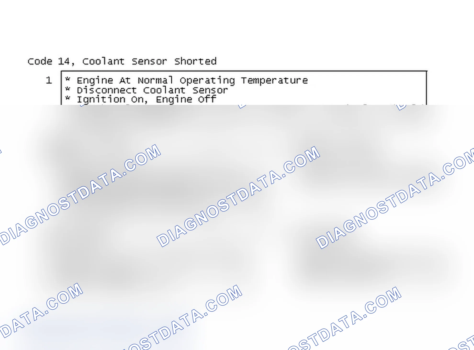Scheme 128: Code 14, Coolant Sensor Shorted