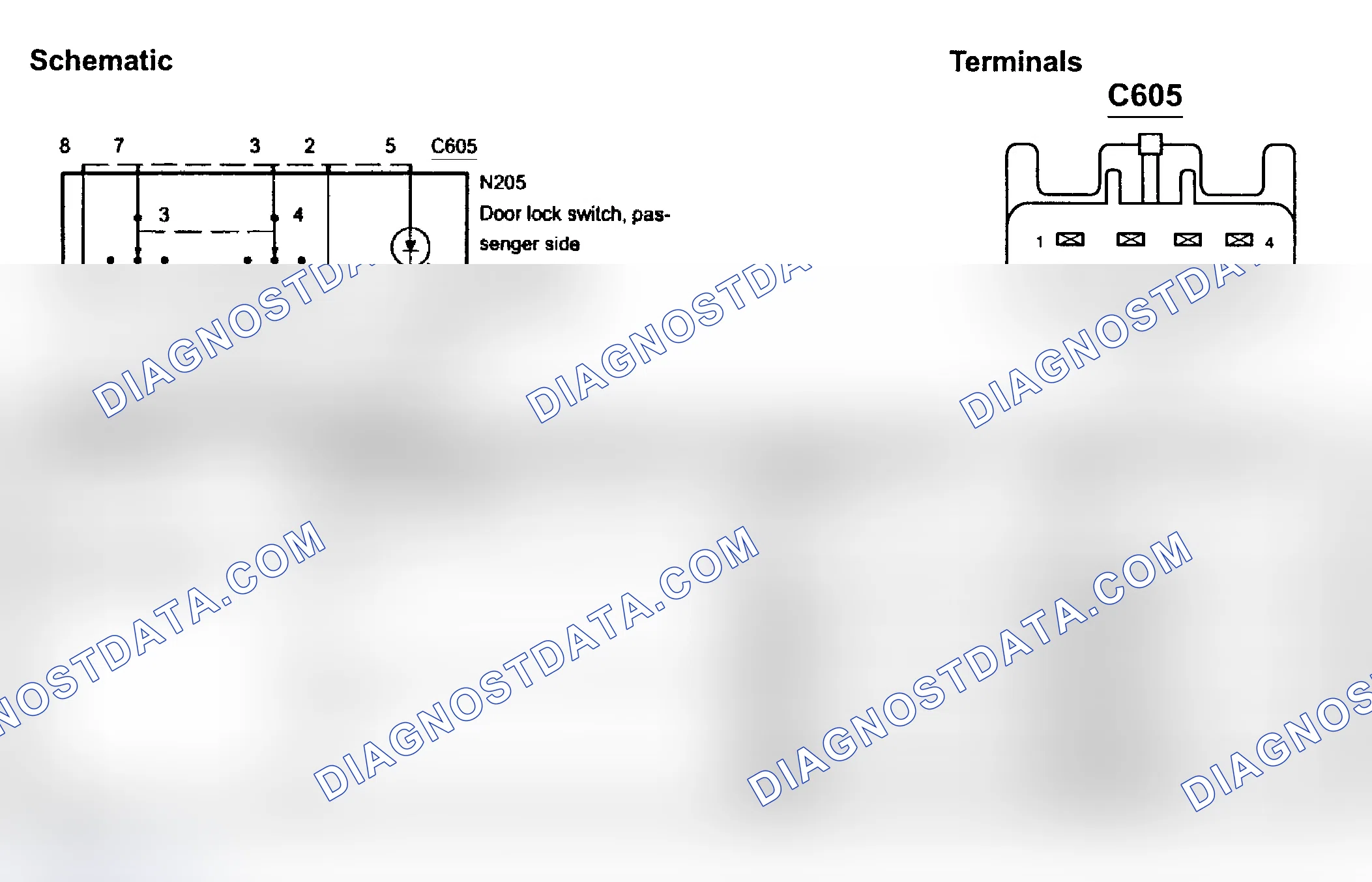 Scheme 20: DOOR LOCK SWITCH - PASSENGER SIDE