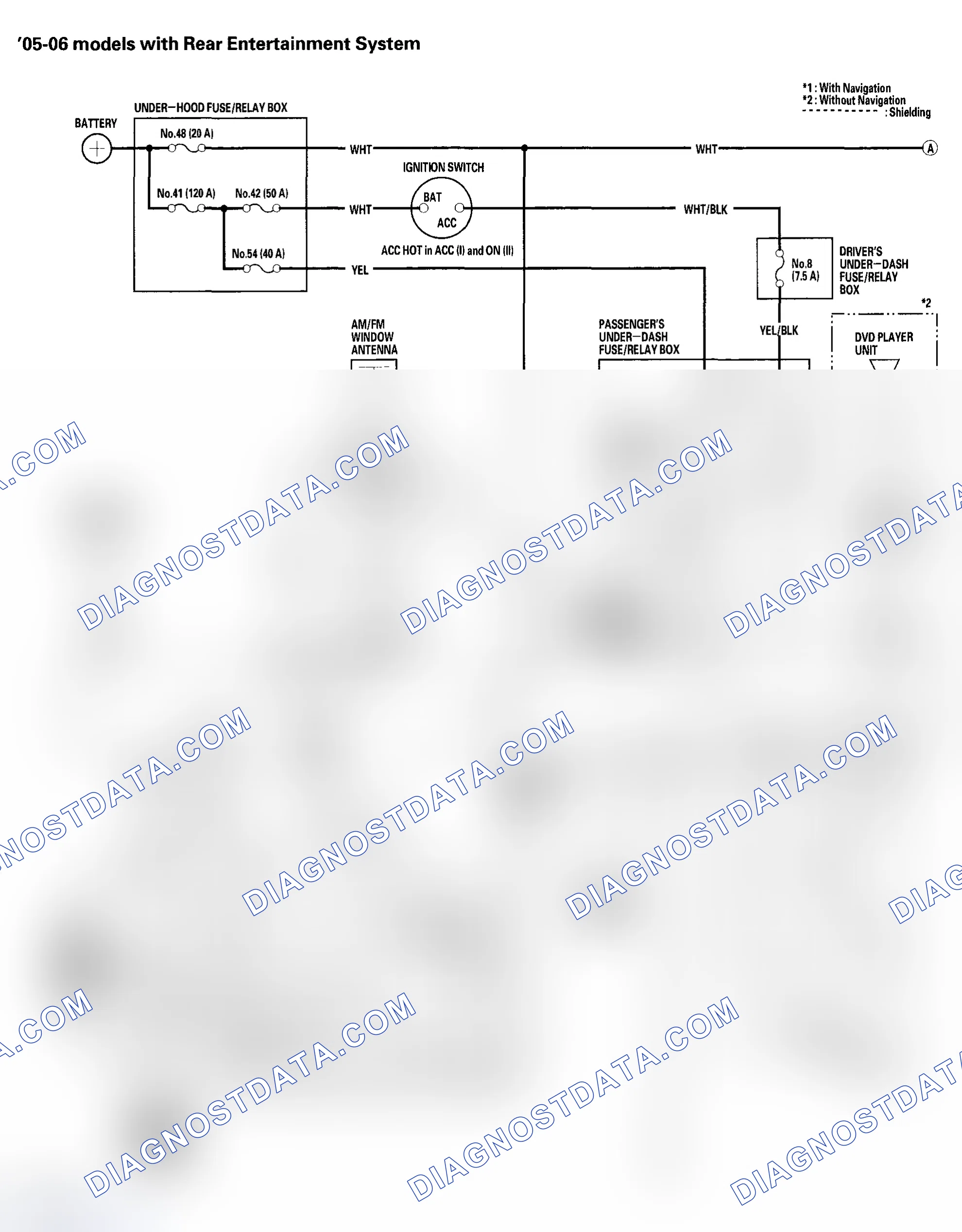 Scheme 31: '05-06 Models With Rear Entertainment System