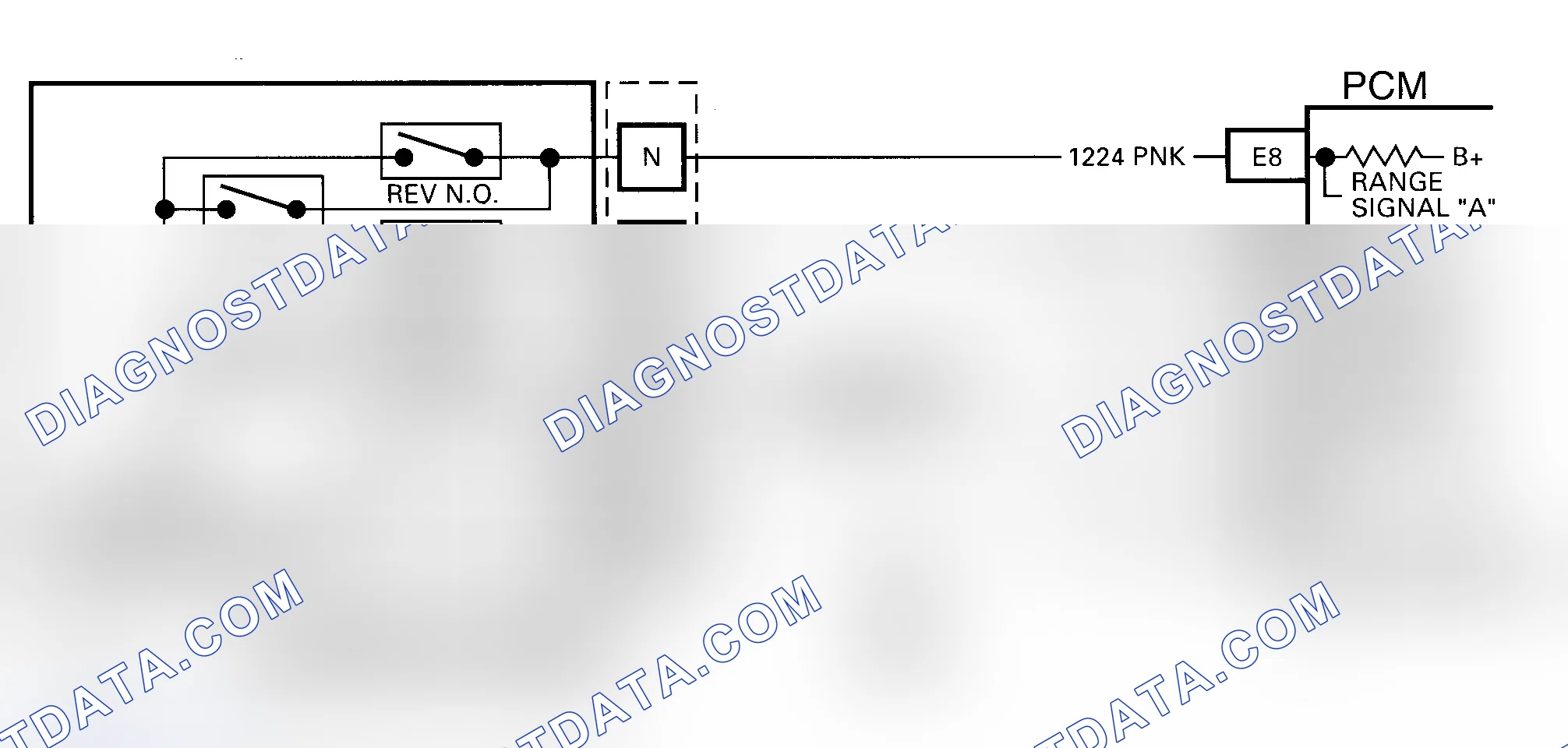 Scheme 466: DTC 28 Schematic (4L60-E) Transmission Range Pressure Switch Circuit Fault