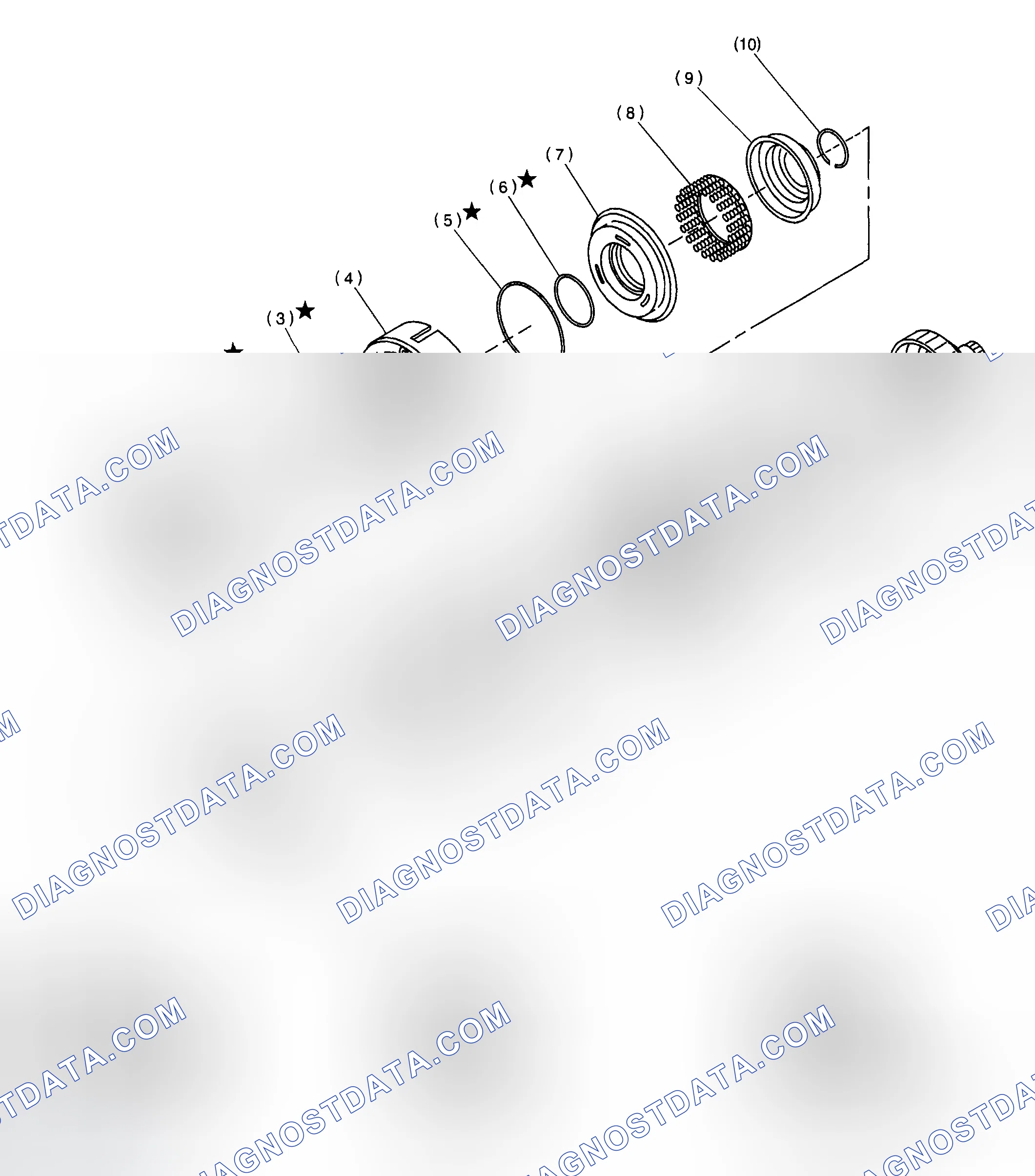 Scheme 1164: Exploded View Of High Clutch & Reverse Clutch