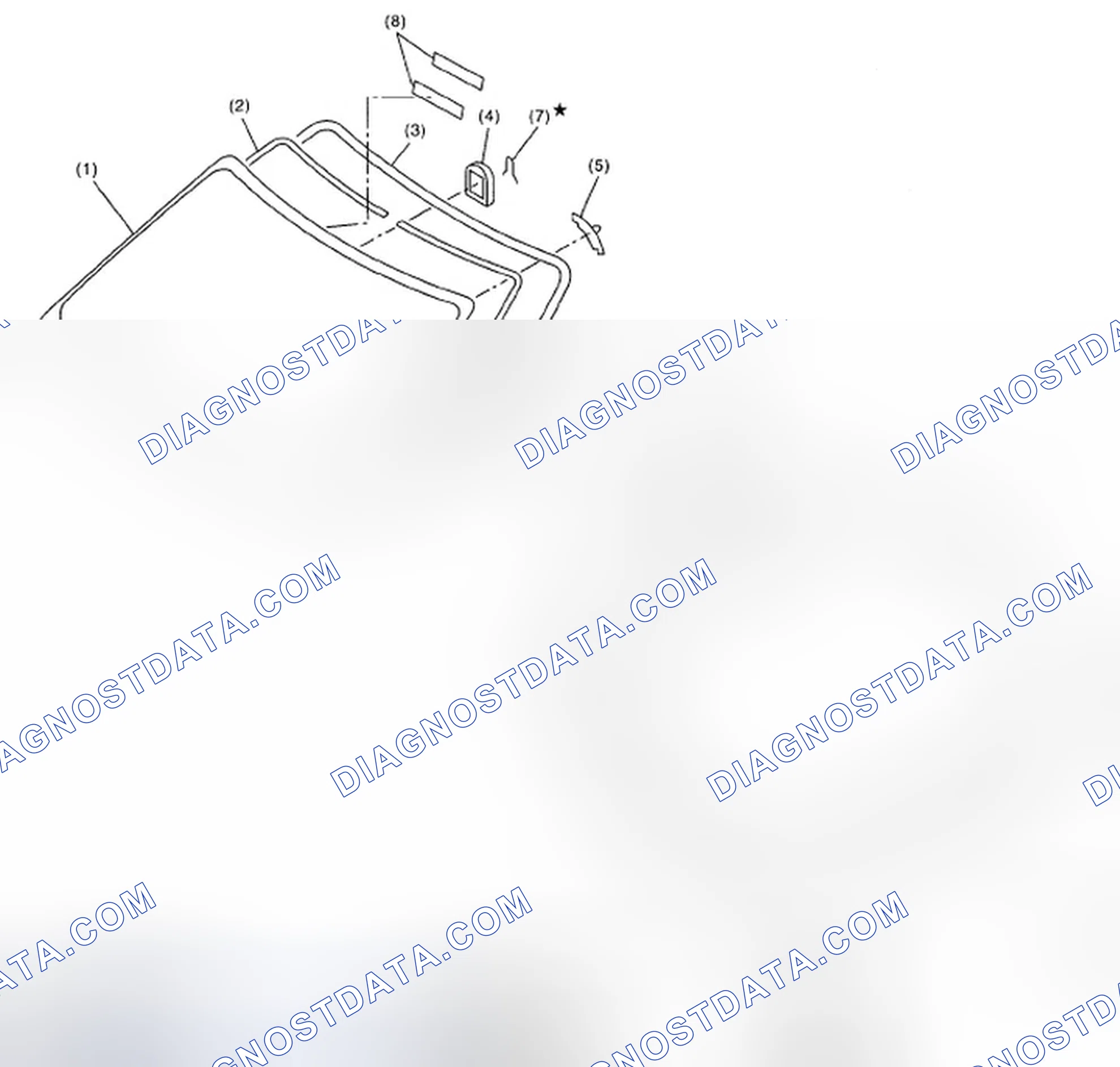 Scheme 1: Identifying Fixed Glass Component (Sedan Model)