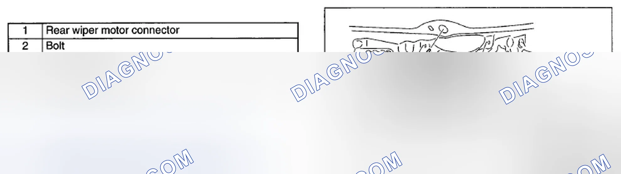 Scheme 18: REAR WIPER MOTOR REMOVAL/INSTALLATION