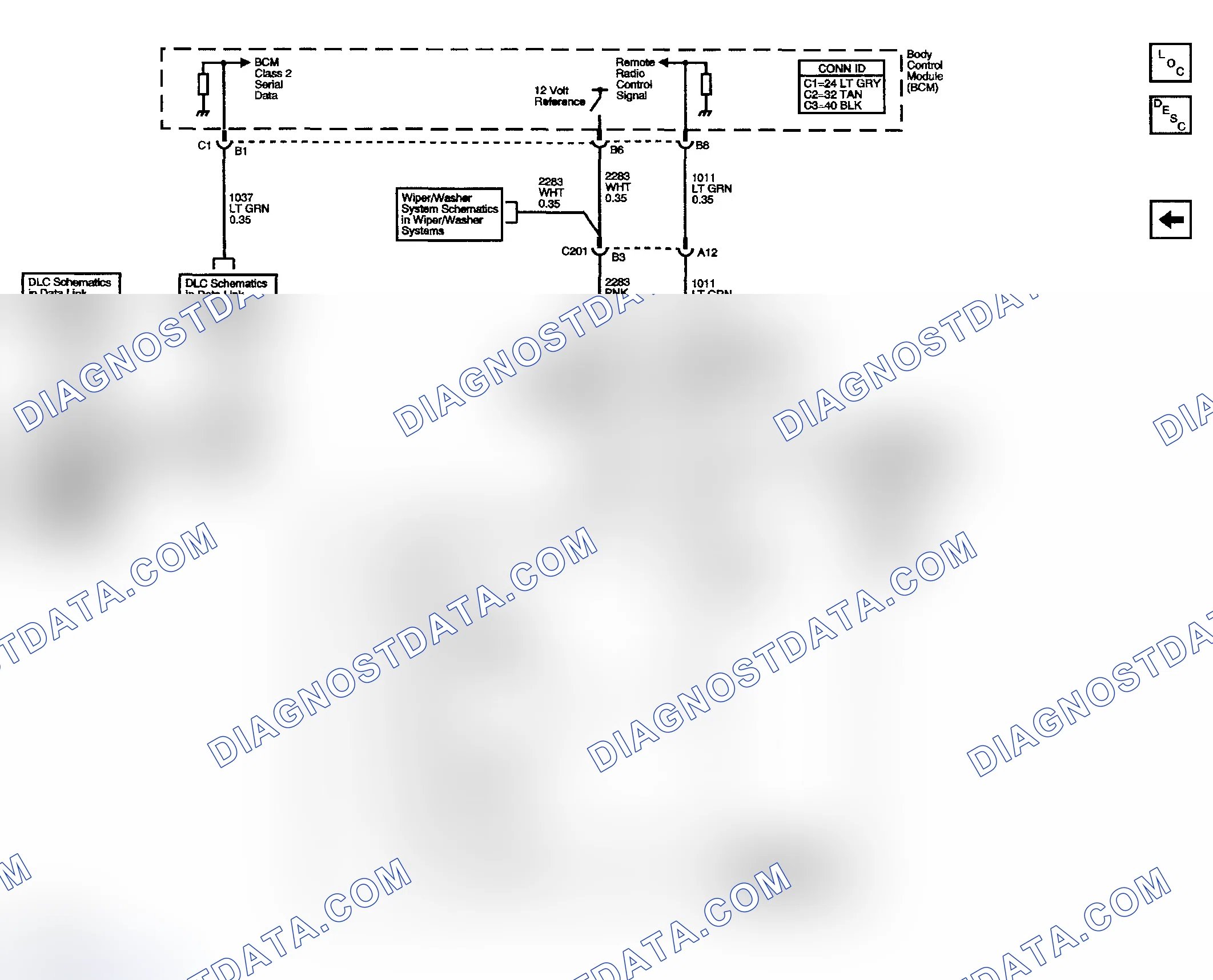 Scheme 8: Radio/Audio System Schematics (Steering Wheel Controls)