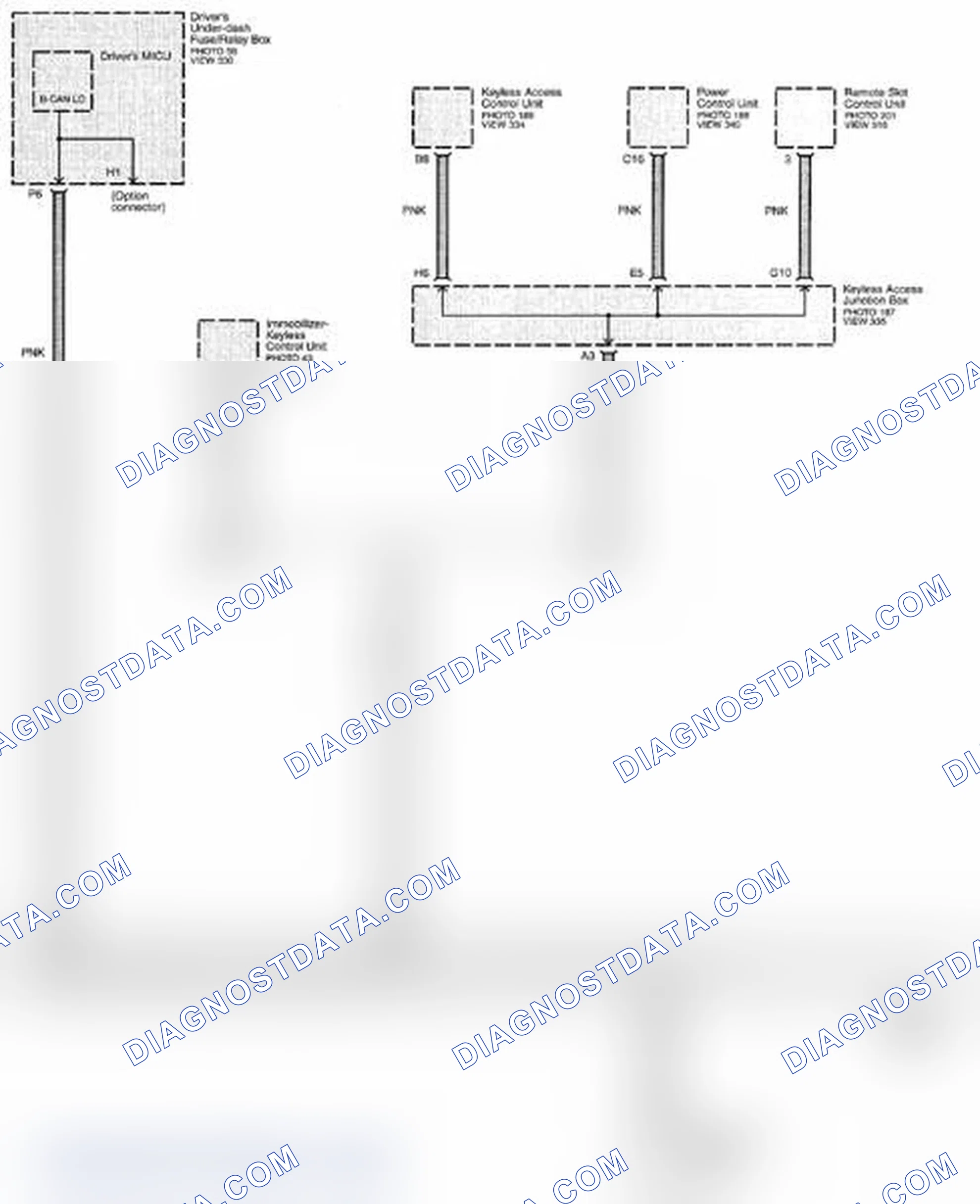 Scheme 284: Multiplex Integrated Control System Circuit Diagram - B-CAN Communication Line (High) (Page 50-2)