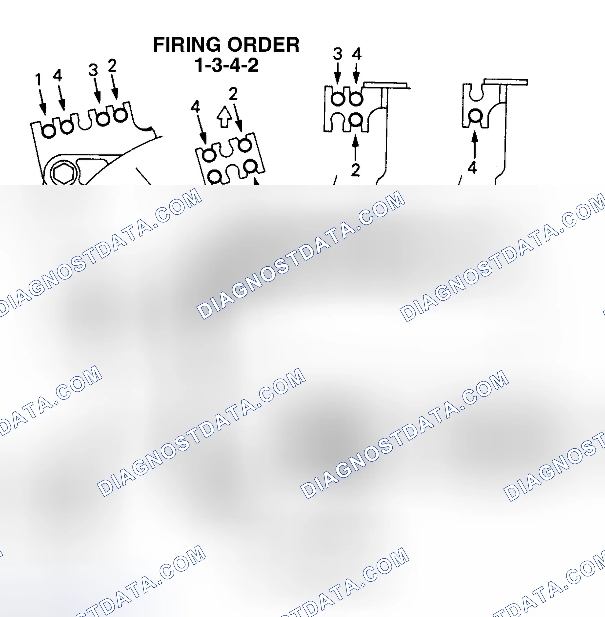 Scheme 1: Firing Order & Plug Wire Routing (2.4L SOHC)