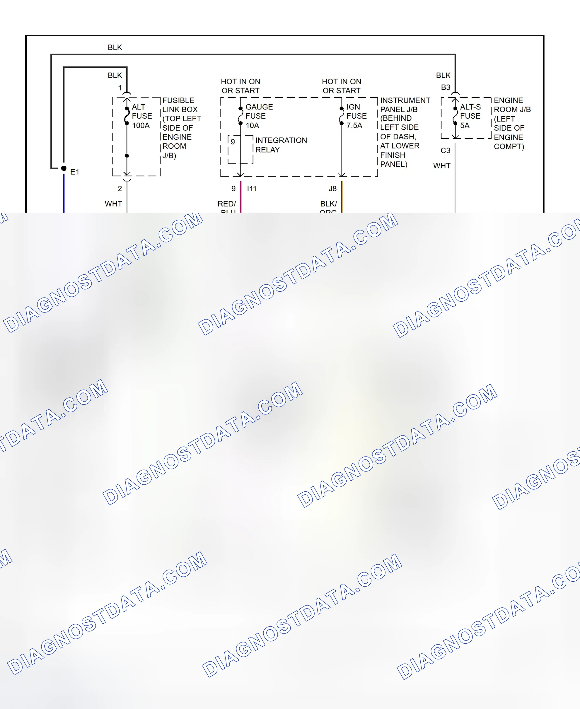 Scheme 4: Charging System Wiring Diagram (Corolla)