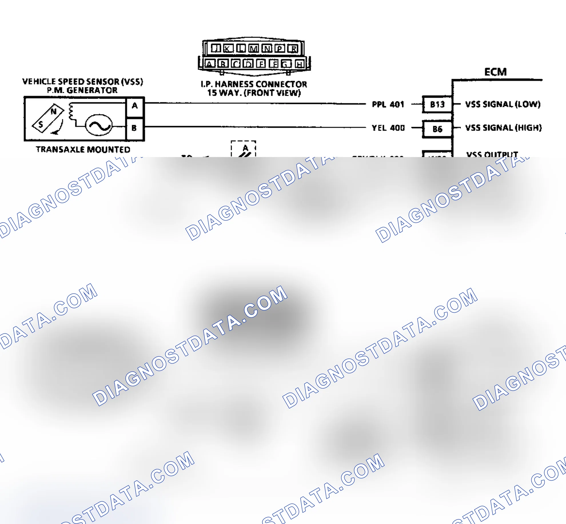 Scheme 125: Code 24: Vehicle Speed Sensor Ckt Diag. (L Body)