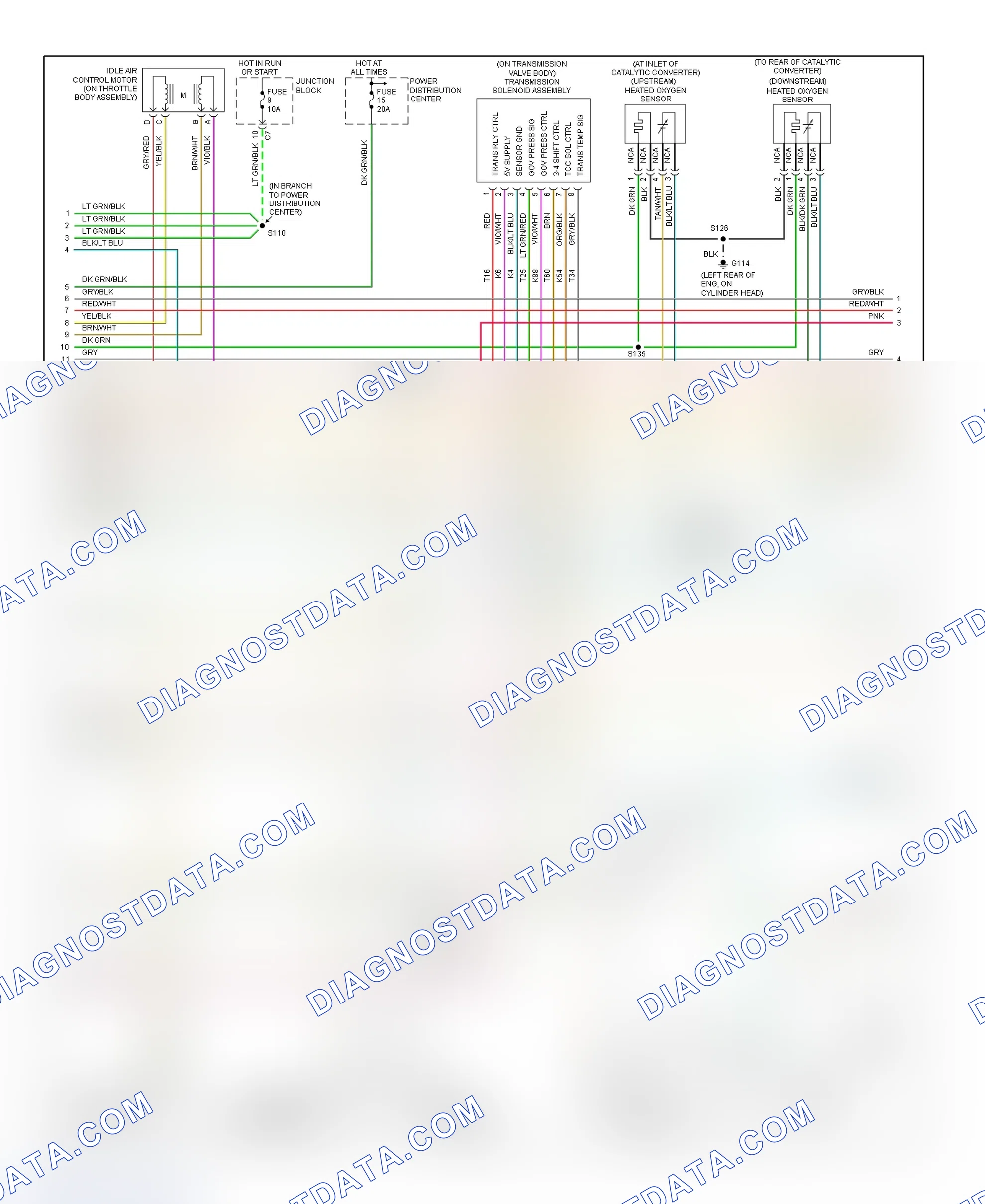 Scheme 56: PCM Wiring Diagram (Ram Van & Ram Wagon - 5.2L Gasoline & 5.9L - 2 Of 3)