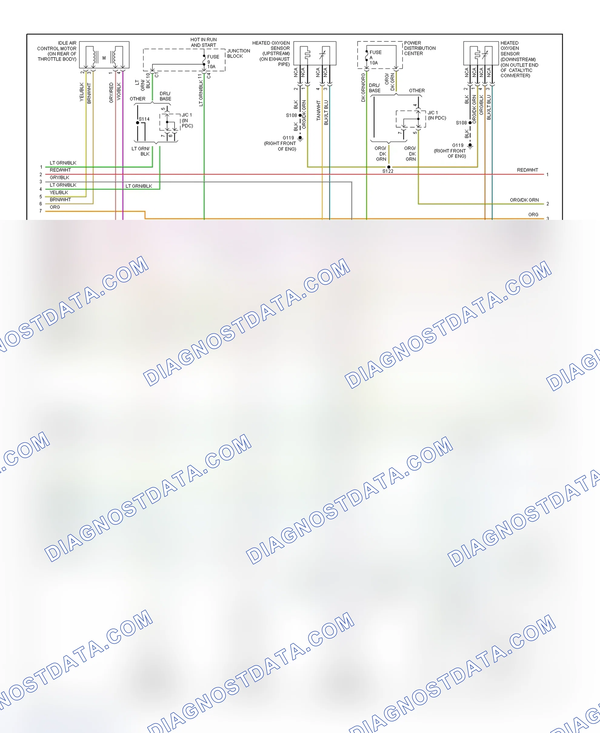 Scheme 38: PCM Wiring Diagram (Durango - 3.9L, 5.2L & 5.9L - 2 Of 3)