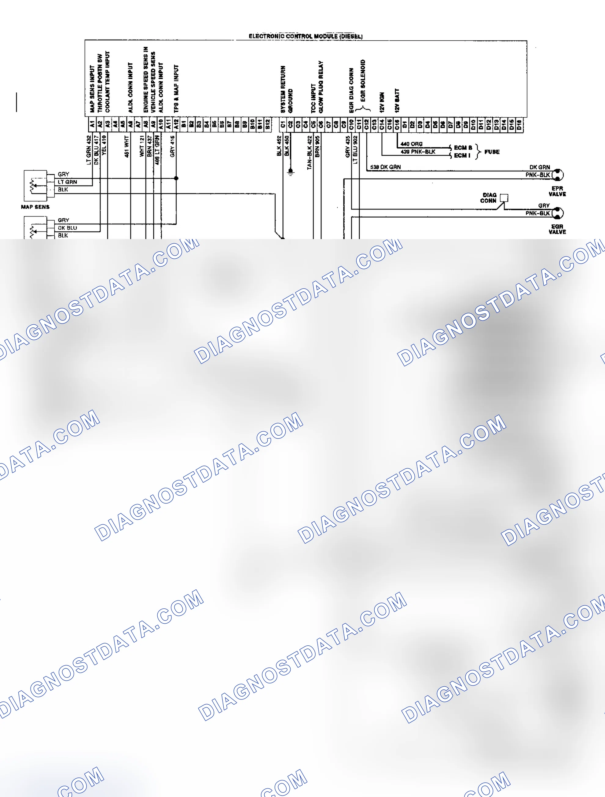 Scheme 244: 6.2L Diesel Electronic Control System Wiring Diagram ("G" Series)