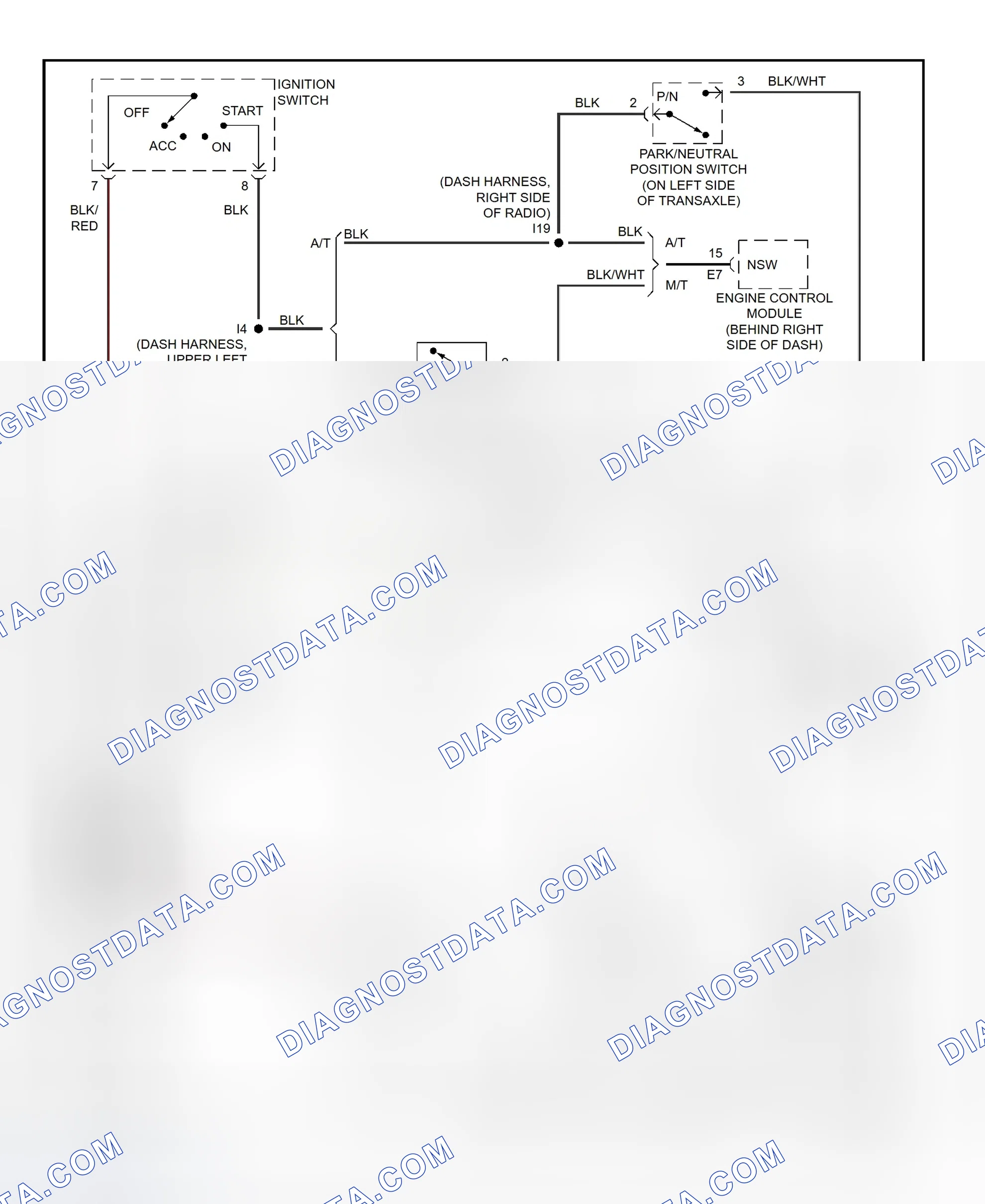 Fig. 35: Starting System Wiring Diagram (Tercel)