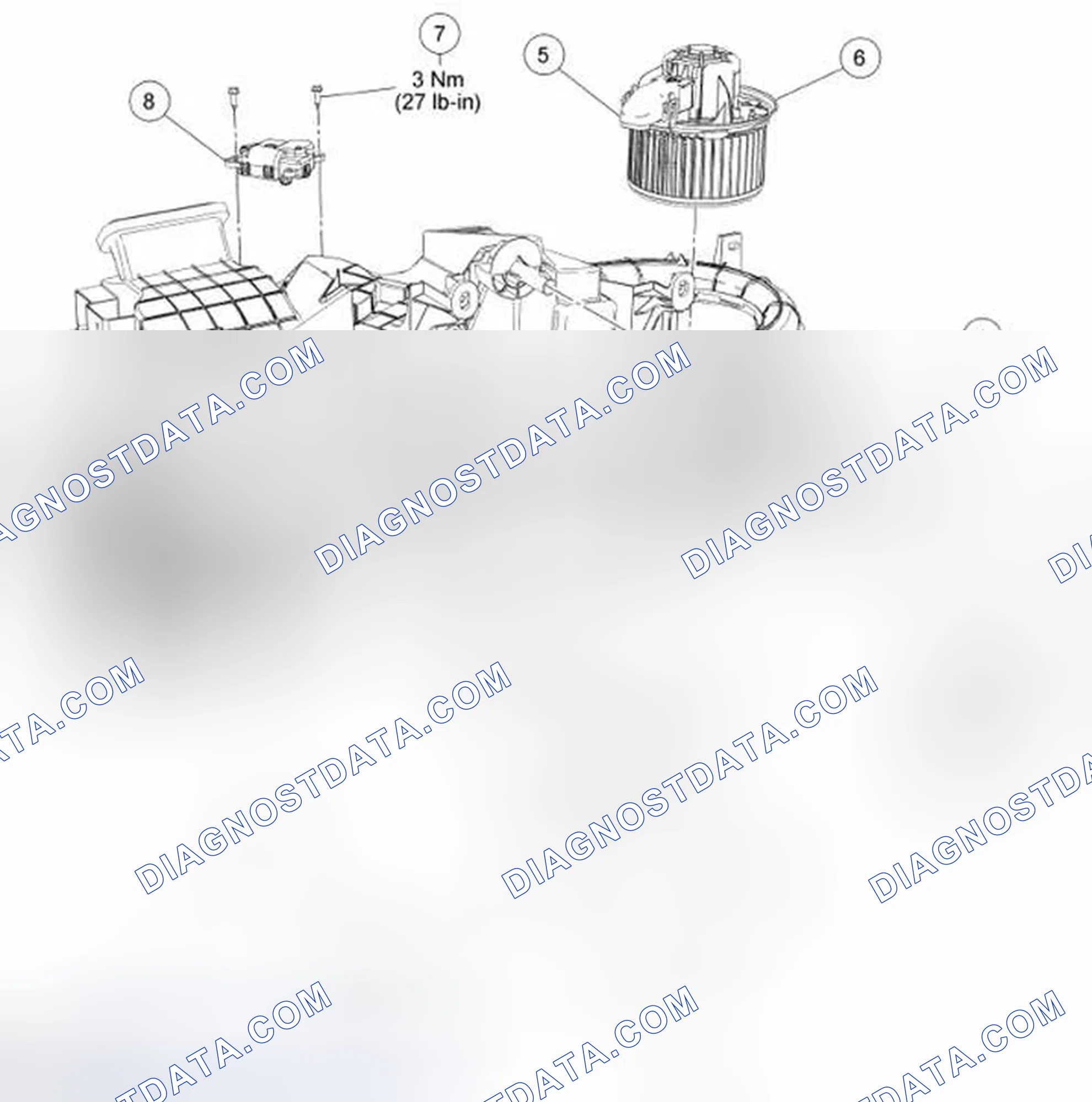 Scheme 216: Heater Core And Evaporator Core Housing