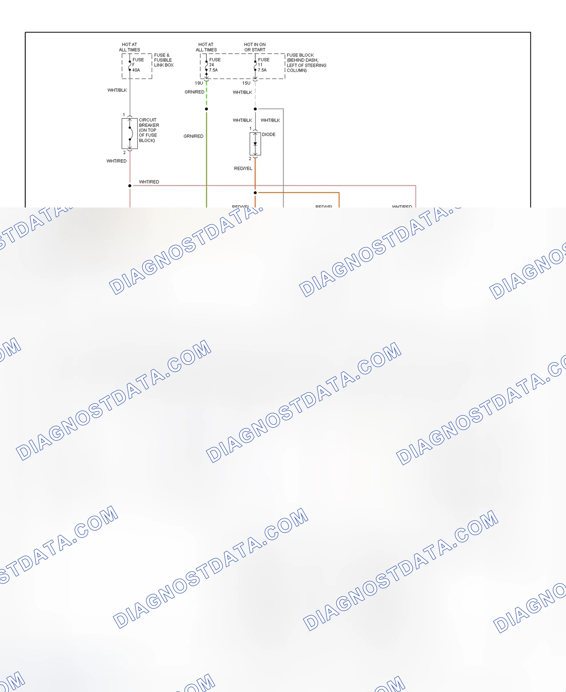 Fig. 4: Power Window System Wiring Diagram (Pathfinder)