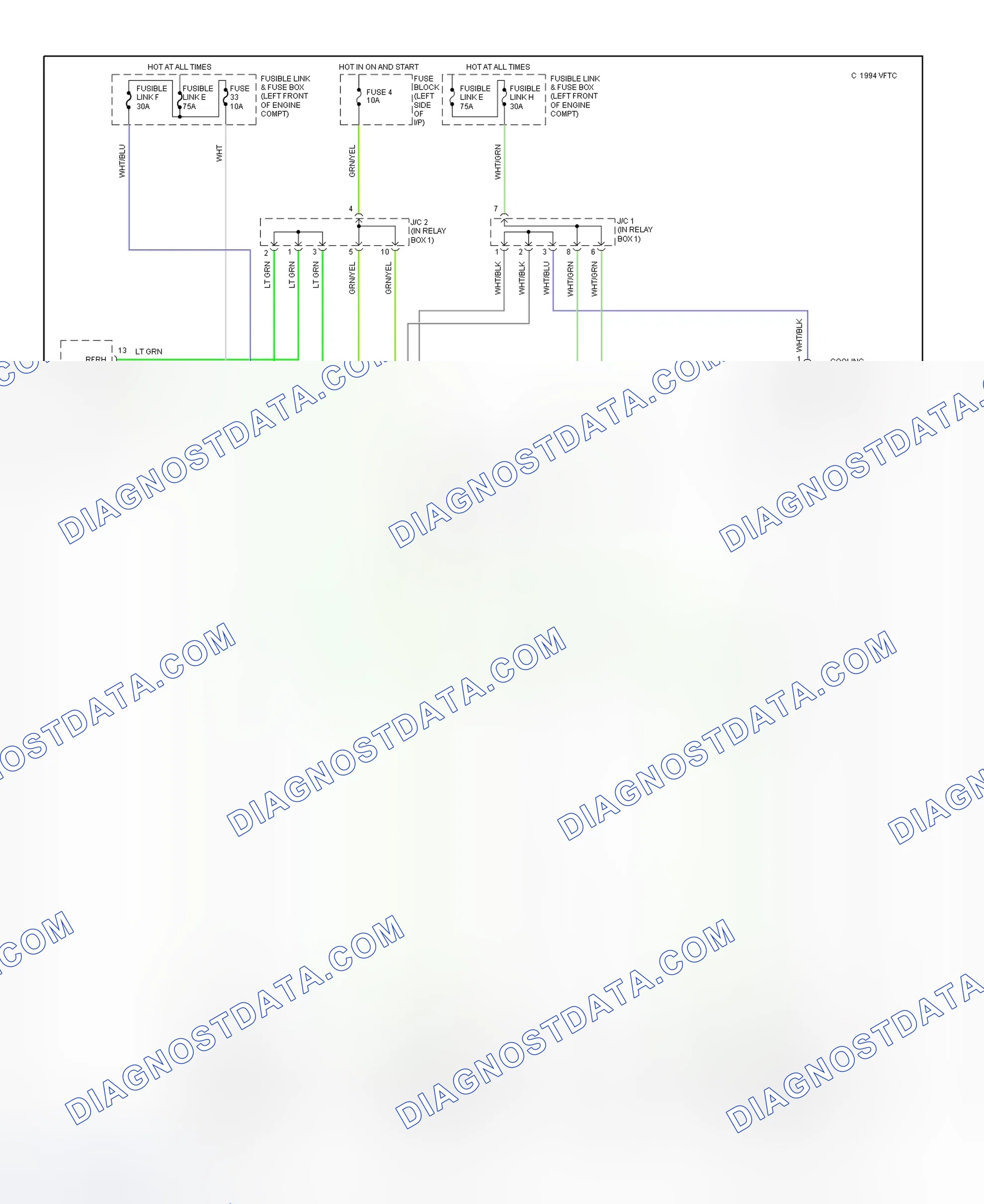 Scheme 1: Electric Cooling Fan Schematic (1995-96 Altima)