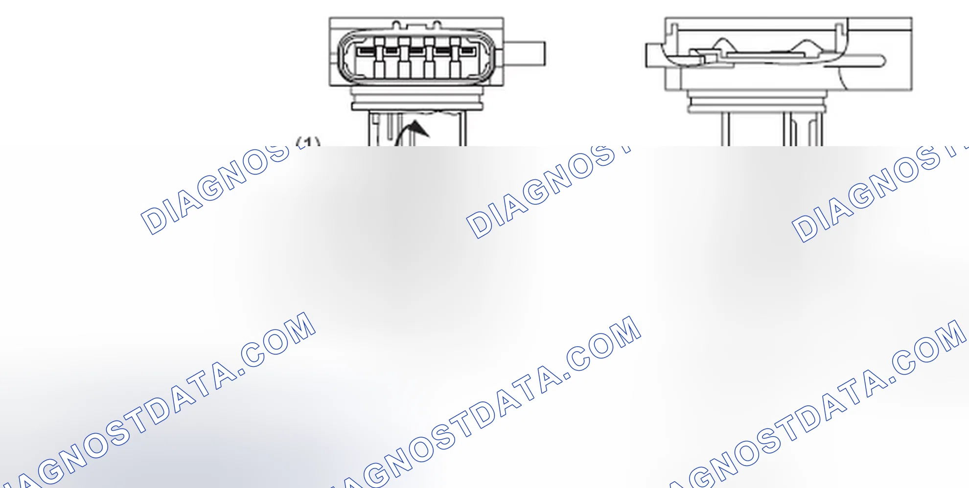 Scheme 437: MASS AIR FLOW AND INTAKE AIR TEMPERATURE SENSOR