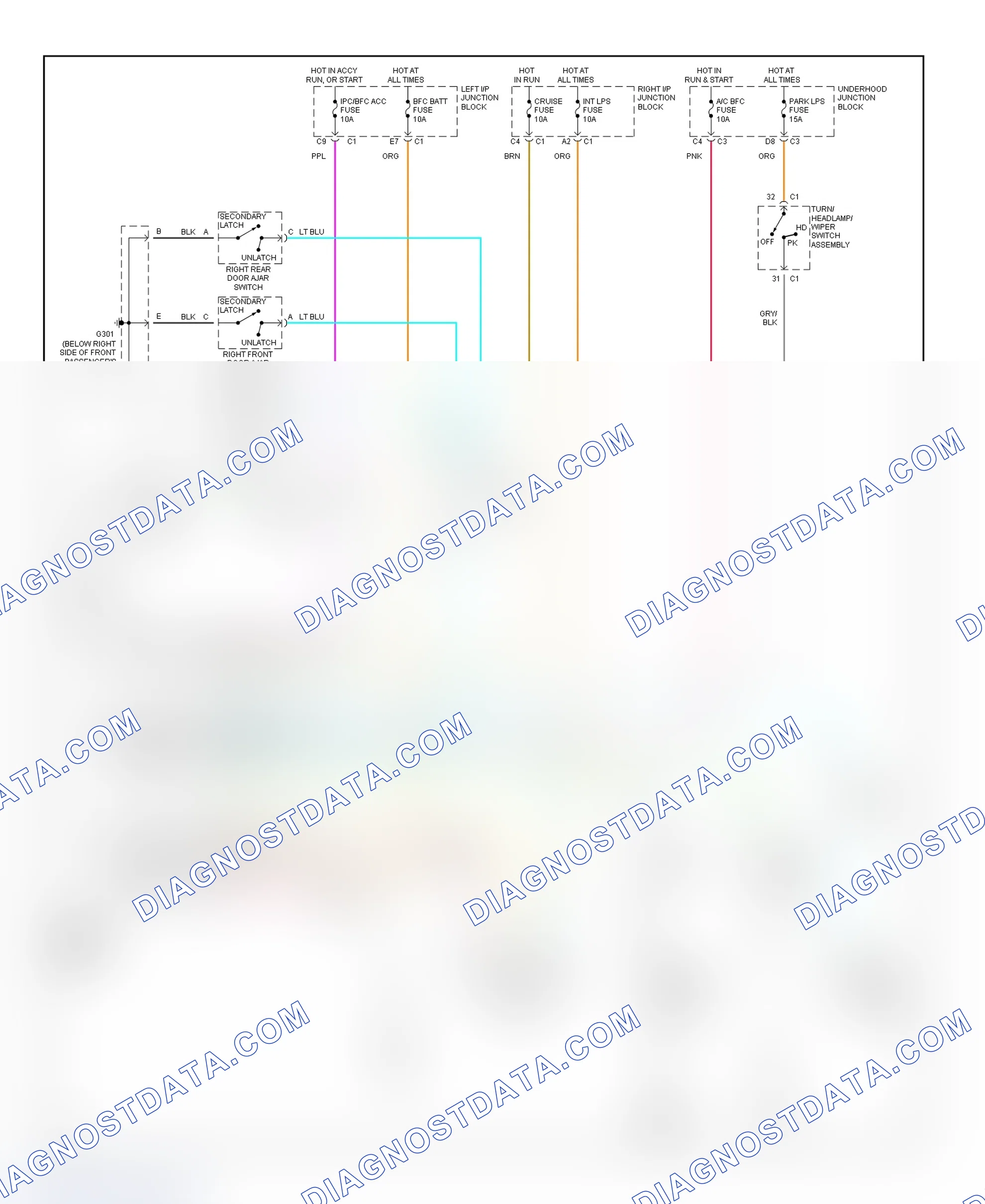 Scheme 20: Warning System Wiring Diagram (Malibu)