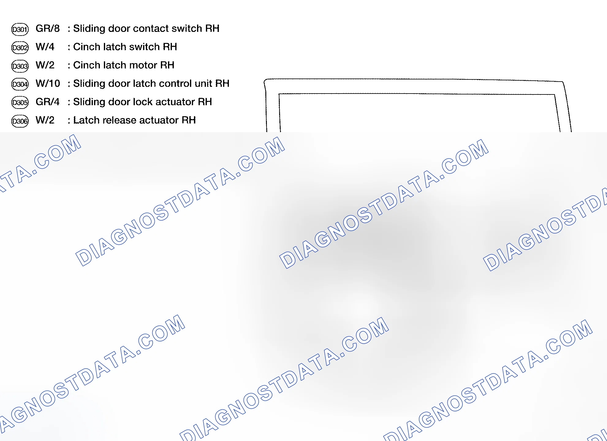 Scheme 65: SLIDING DOOR RH HARNESS
