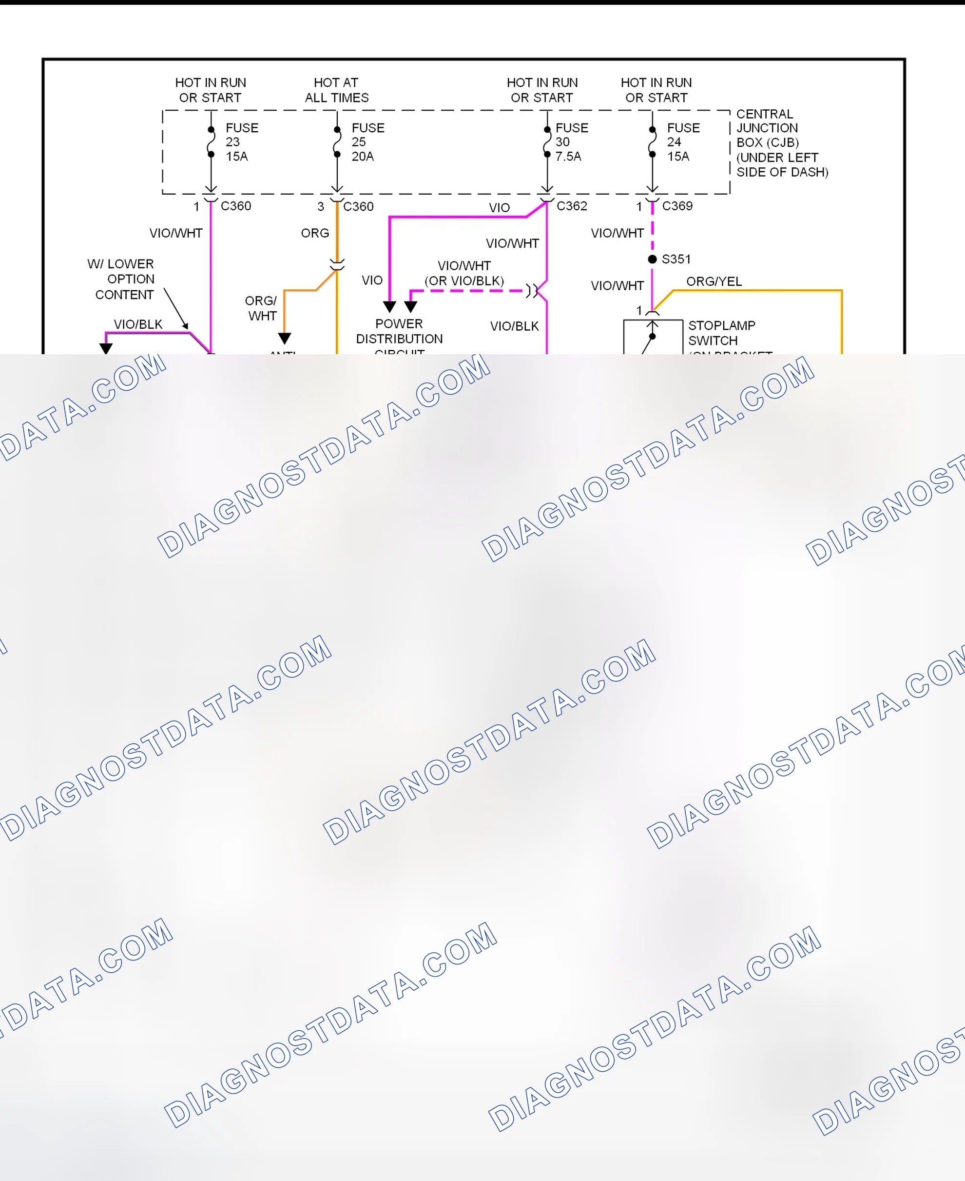 Scheme 7: Shift Interlock Wiring Diagram (1999 Cougar)