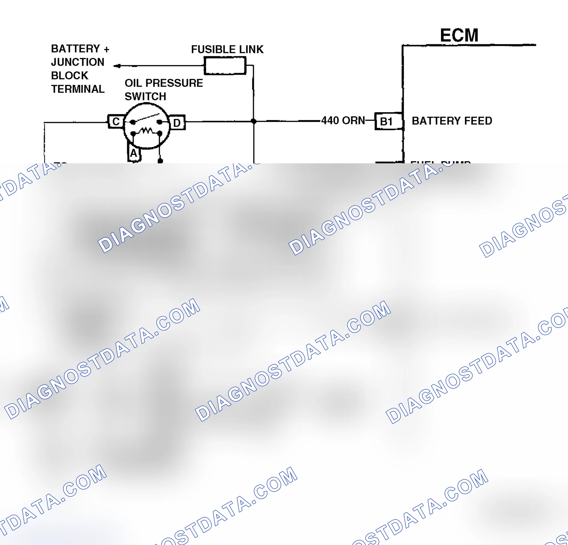 Scheme 376: Code 54 Schematic ("G" Series) Fuel Pump Circuit