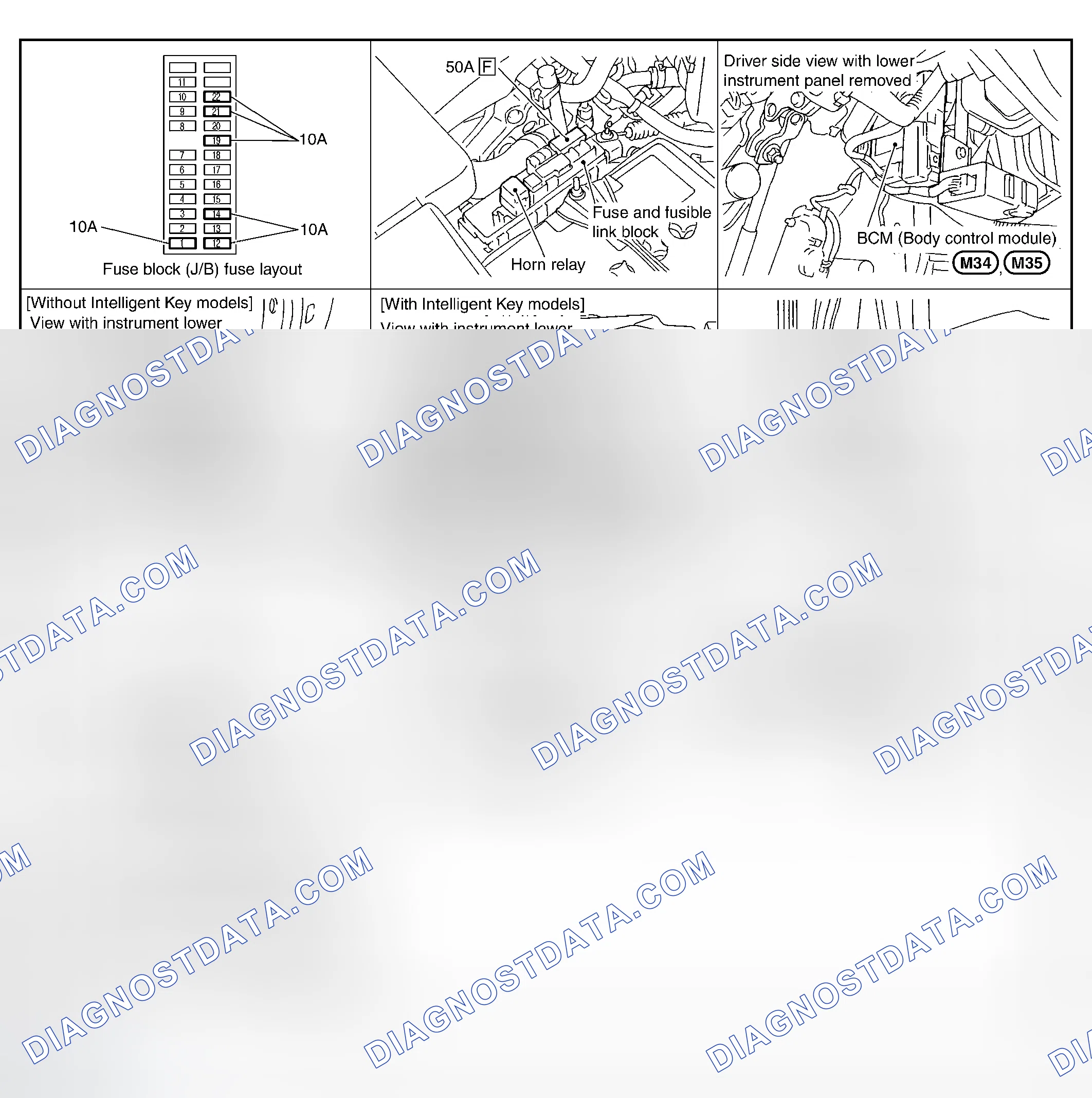 Scheme 110: Component Parts and Harness Connector Location