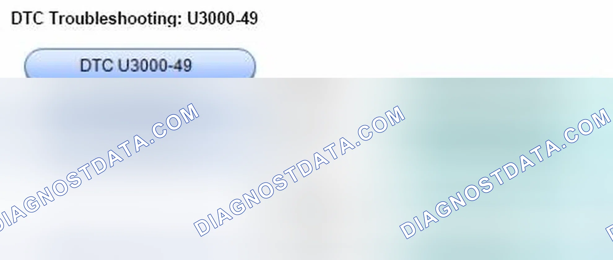 Scheme 143: DTC U3000-49: Control Module Internal Control Module Malfunction