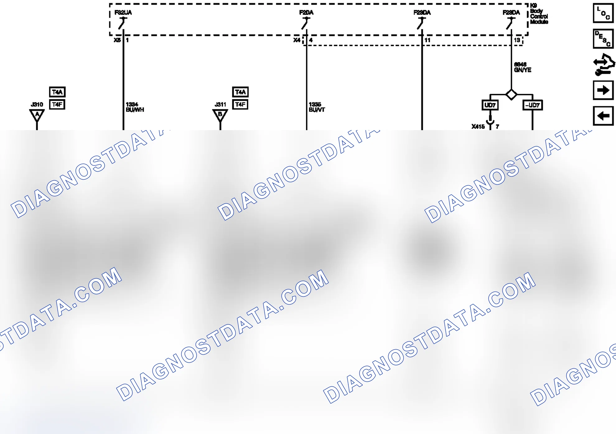 Scheme 8: License, Stop, Tail, and Rear Turn Signal Lamps Wiring Schematics