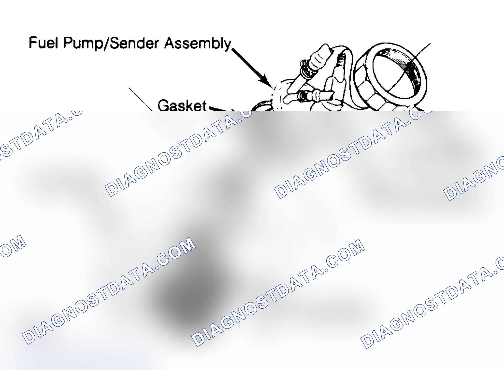 Scheme 22: Ford Electric Fuel Pump & Sender Assembly Assembly shown is for vehicles with 7.5L engines, assembly for 2.3L & 5.0L engines is similar.