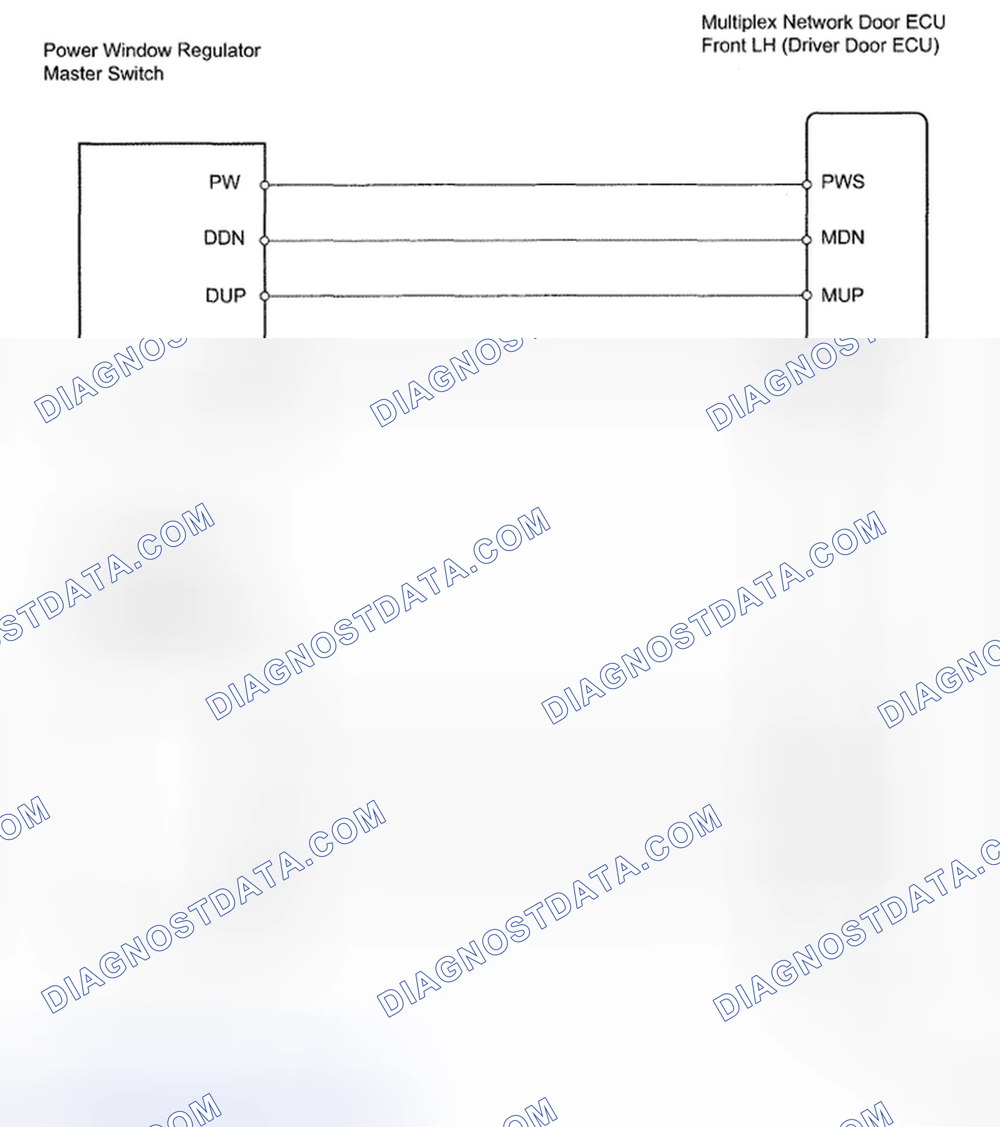 Scheme 16: Driver Side Power Window Does Not Operate With Power Window Master Switch - Wiring Diagram