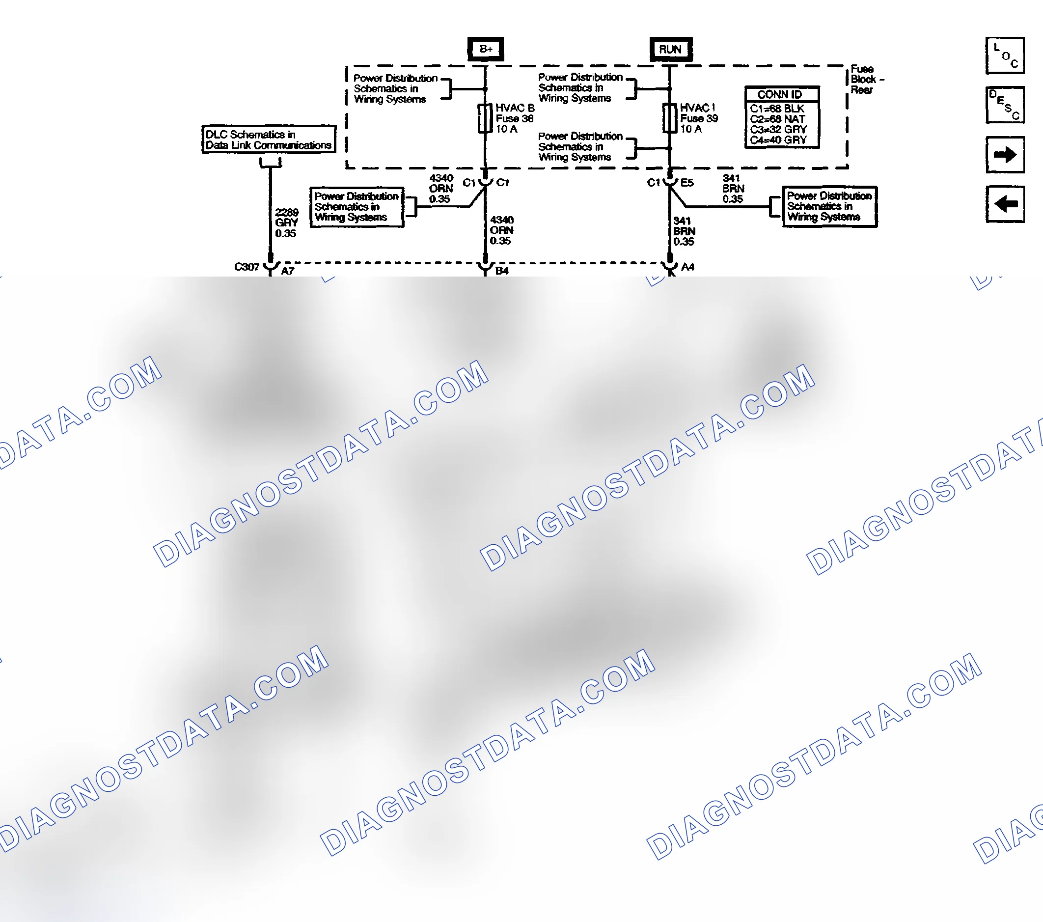 Scheme 8: HVAC Schematics (Rear Mode Control and Blower Motor Aux - Body Type VIN 3)