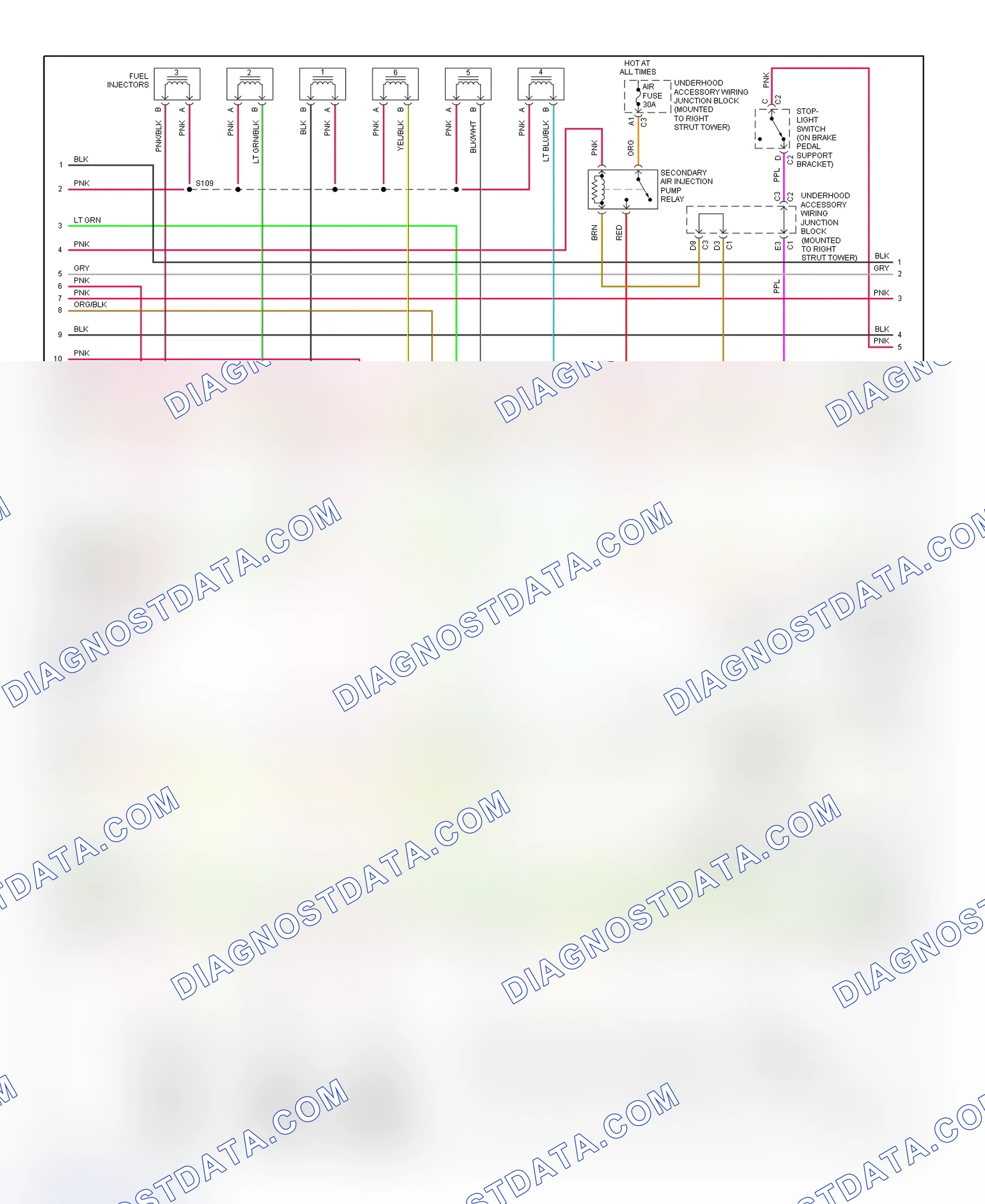 Scheme 102: PCM Wiring Diagram (Grand Prix - 3.1L - 2 Of 4)