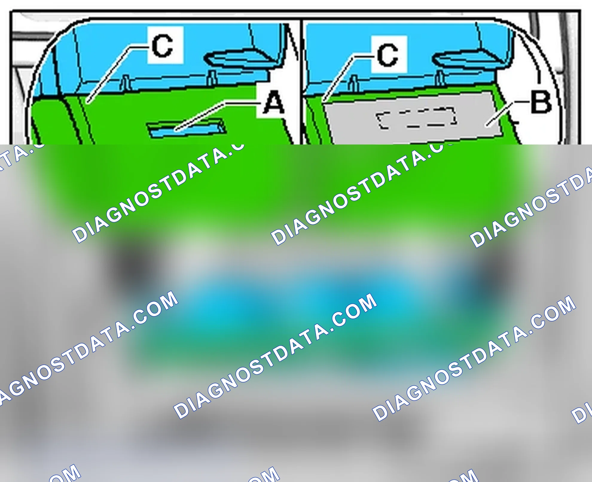 Scheme 254: REAR VENT AIR GUIDE SLOTS, SEALING