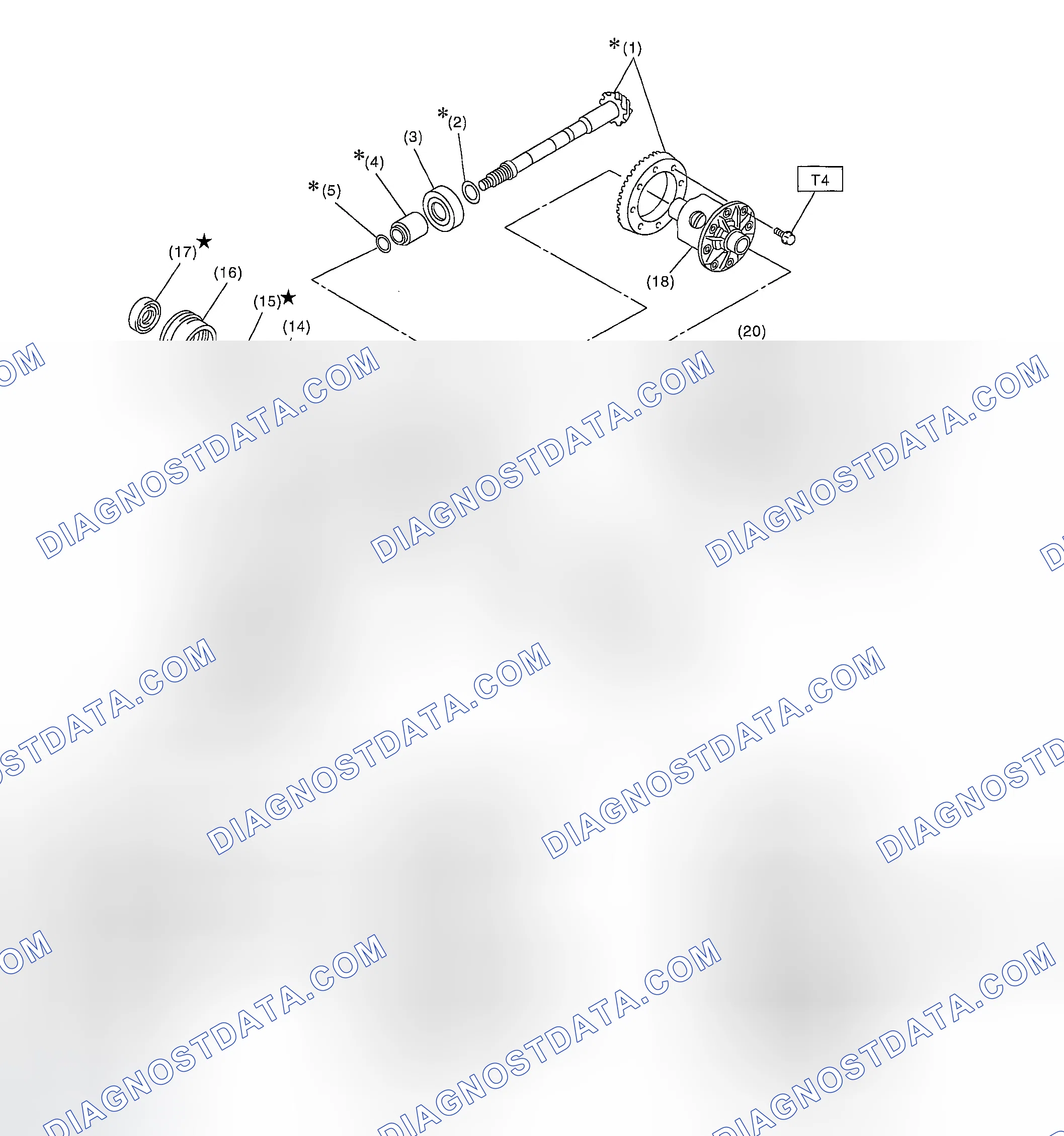 Scheme 138: REAR DIFFERENTIAL FOR VA-TYPE WITH LSD