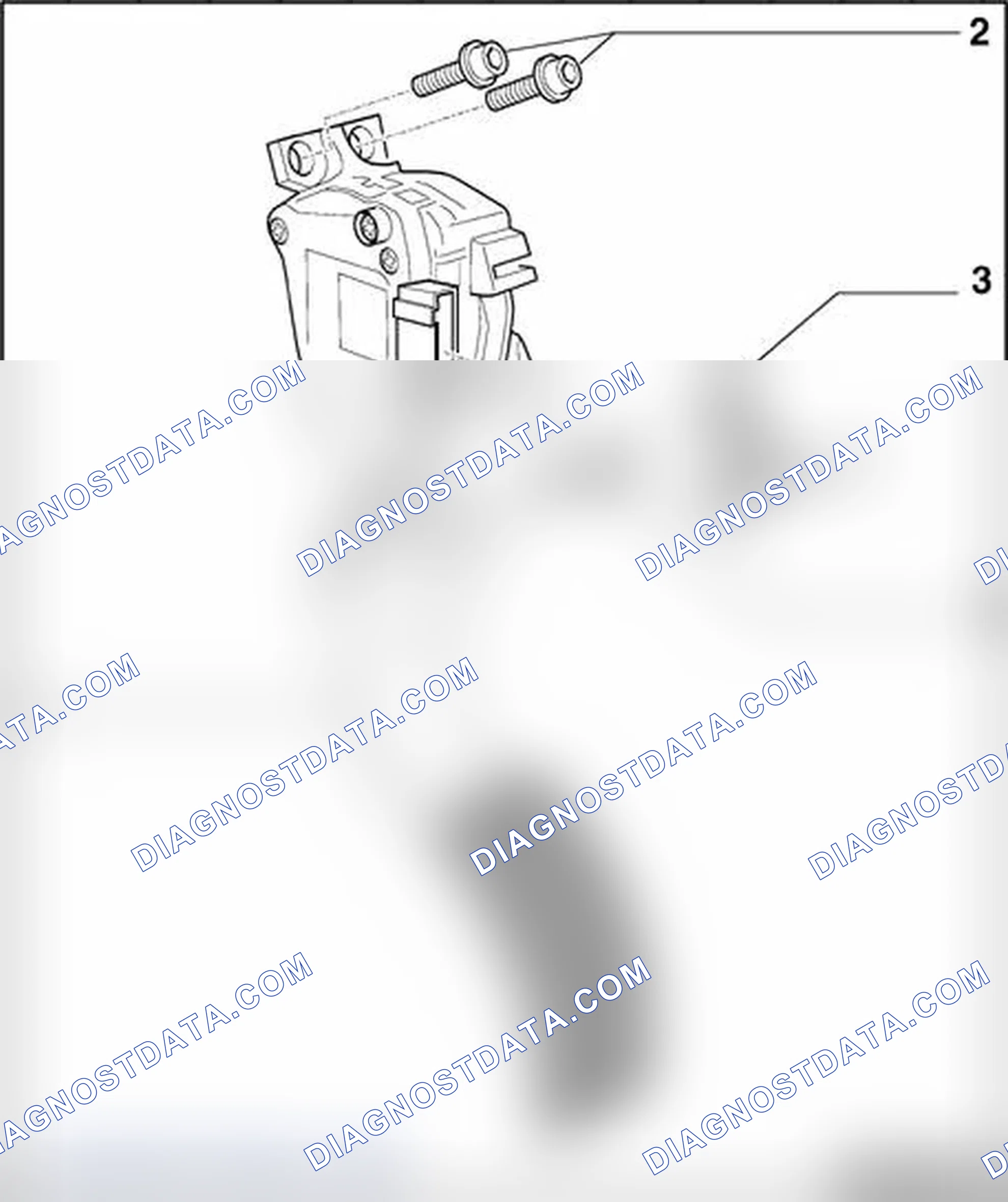 Scheme 190: Accelerator pedal module, assembly overview