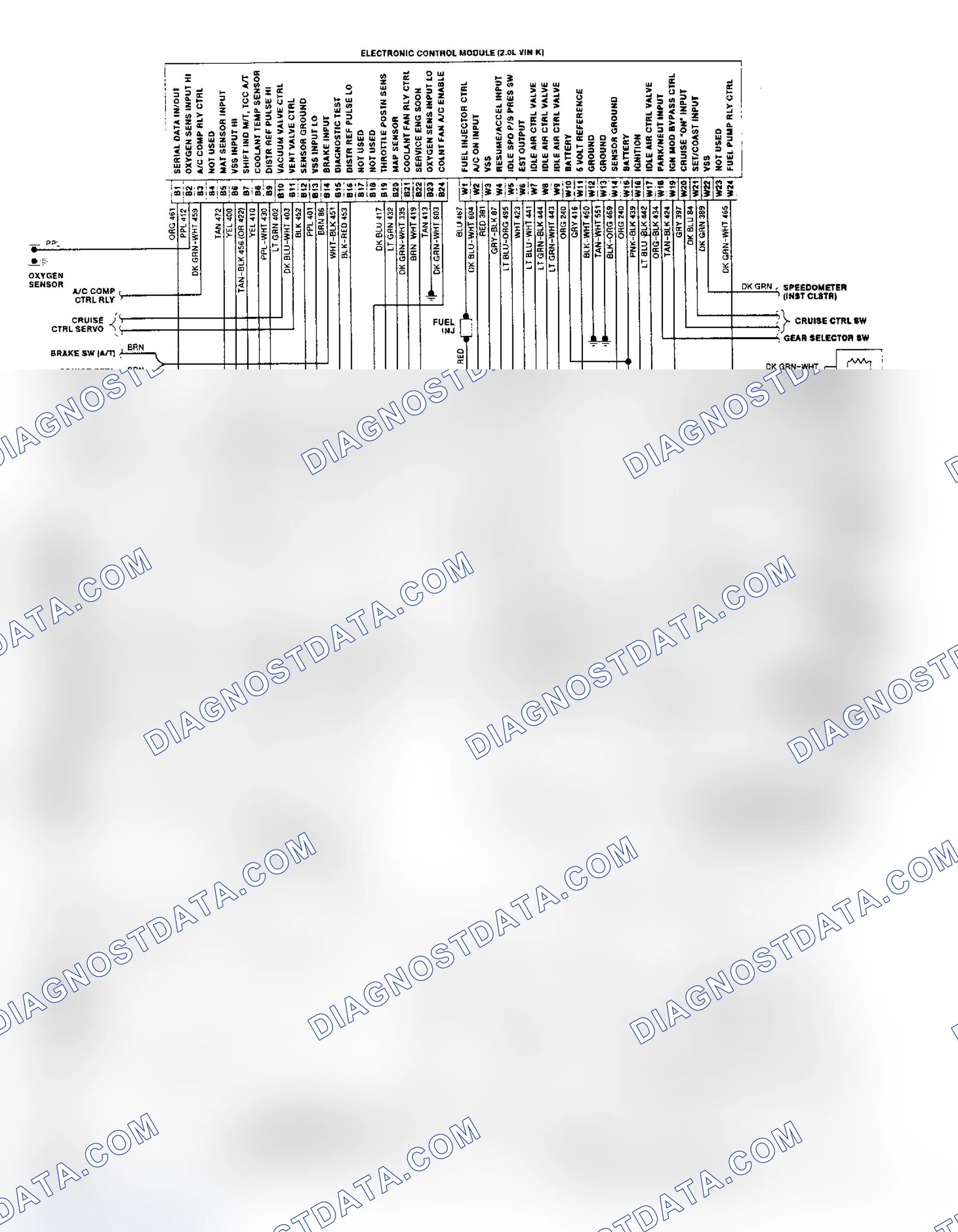 Scheme 287: Wiring Diagram (J Body 2.0L VIN K)