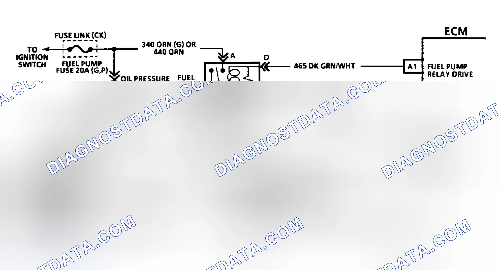 Scheme 244: CODE 54, FUEL PUMP CIRCUIT