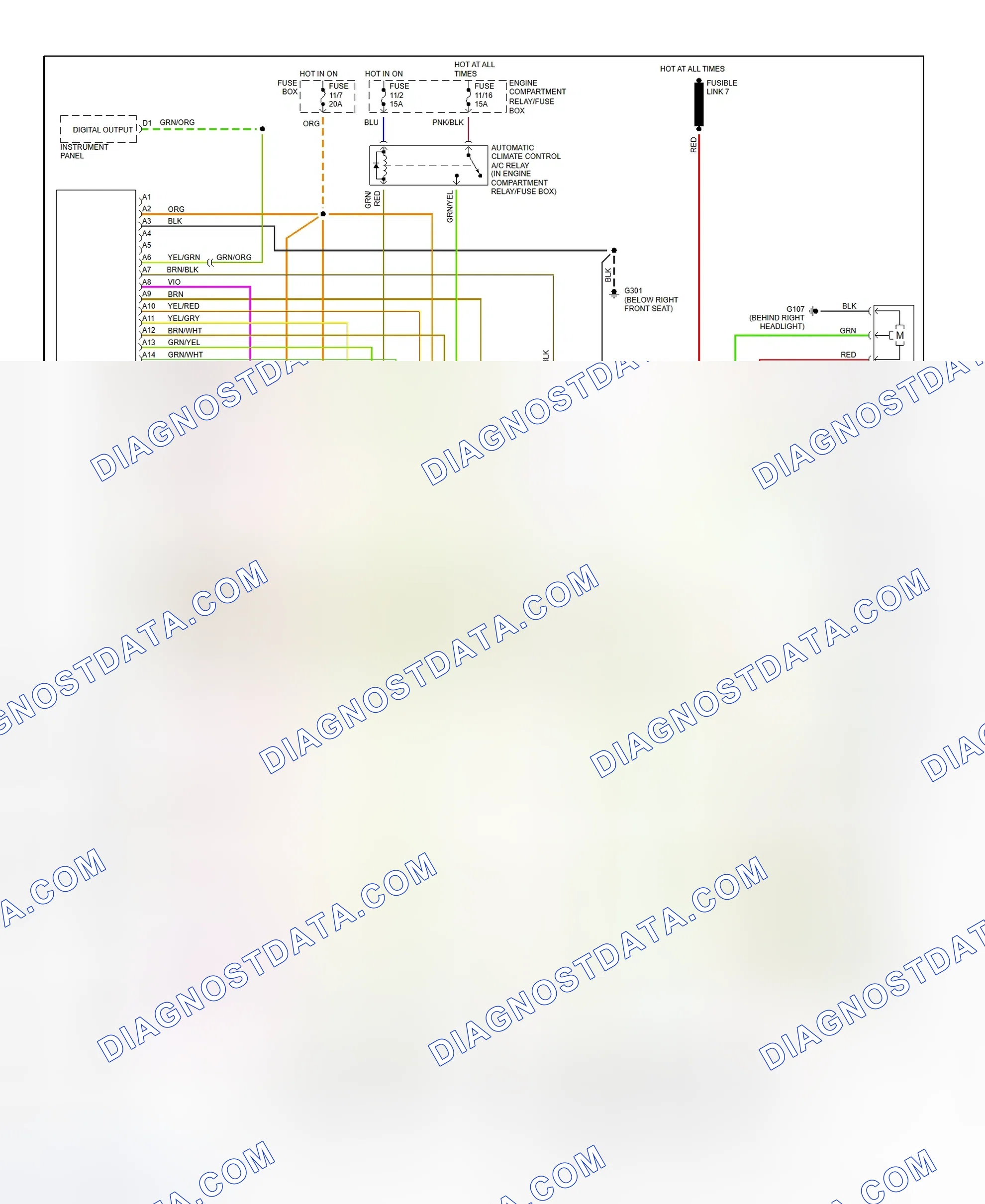 Scheme 4: Automatic A/C-Heater System Wiring Diagram (1996)