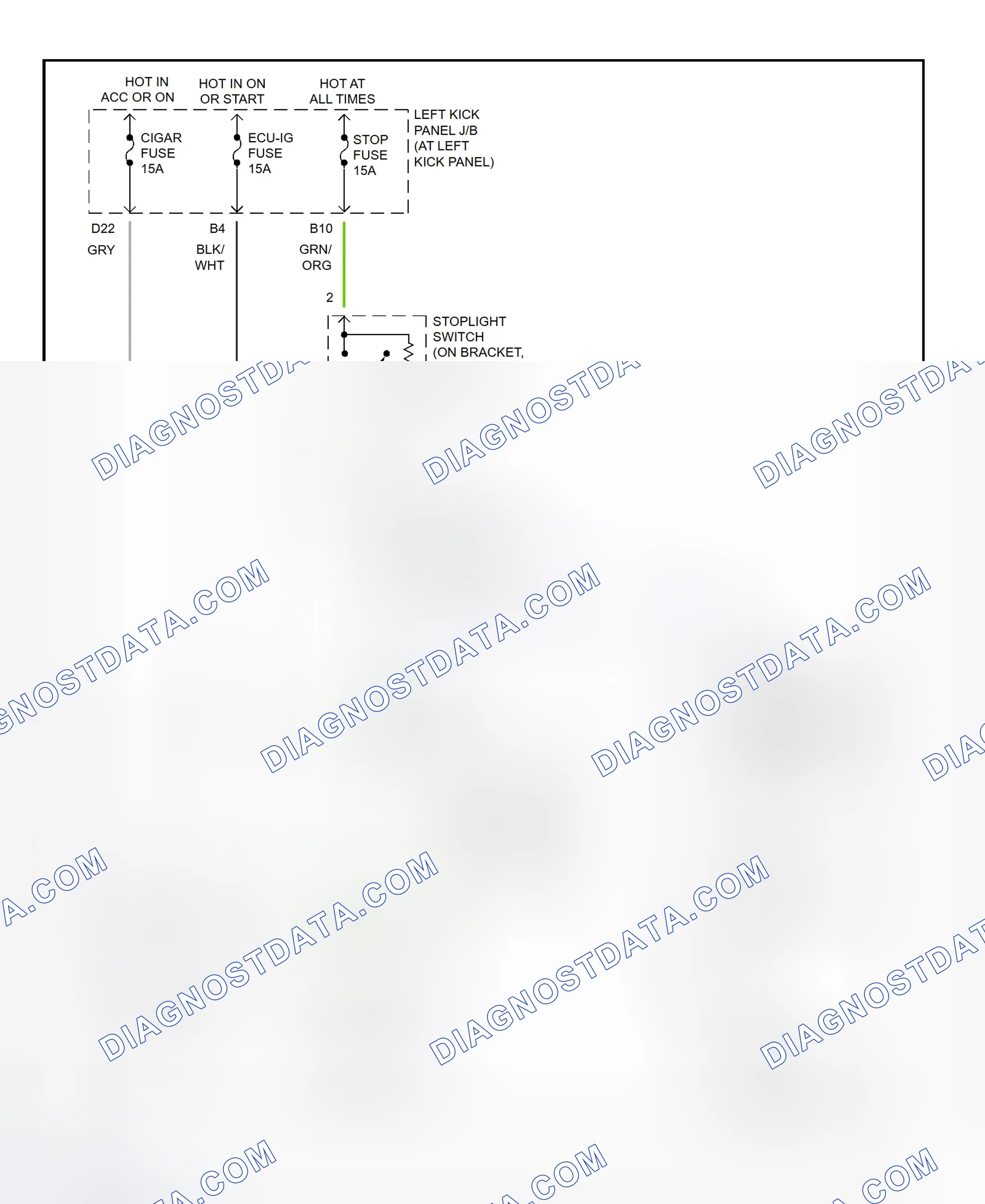Scheme 422: Shift Interlock System Wiring Diagram (2002 - Lexus LX470)