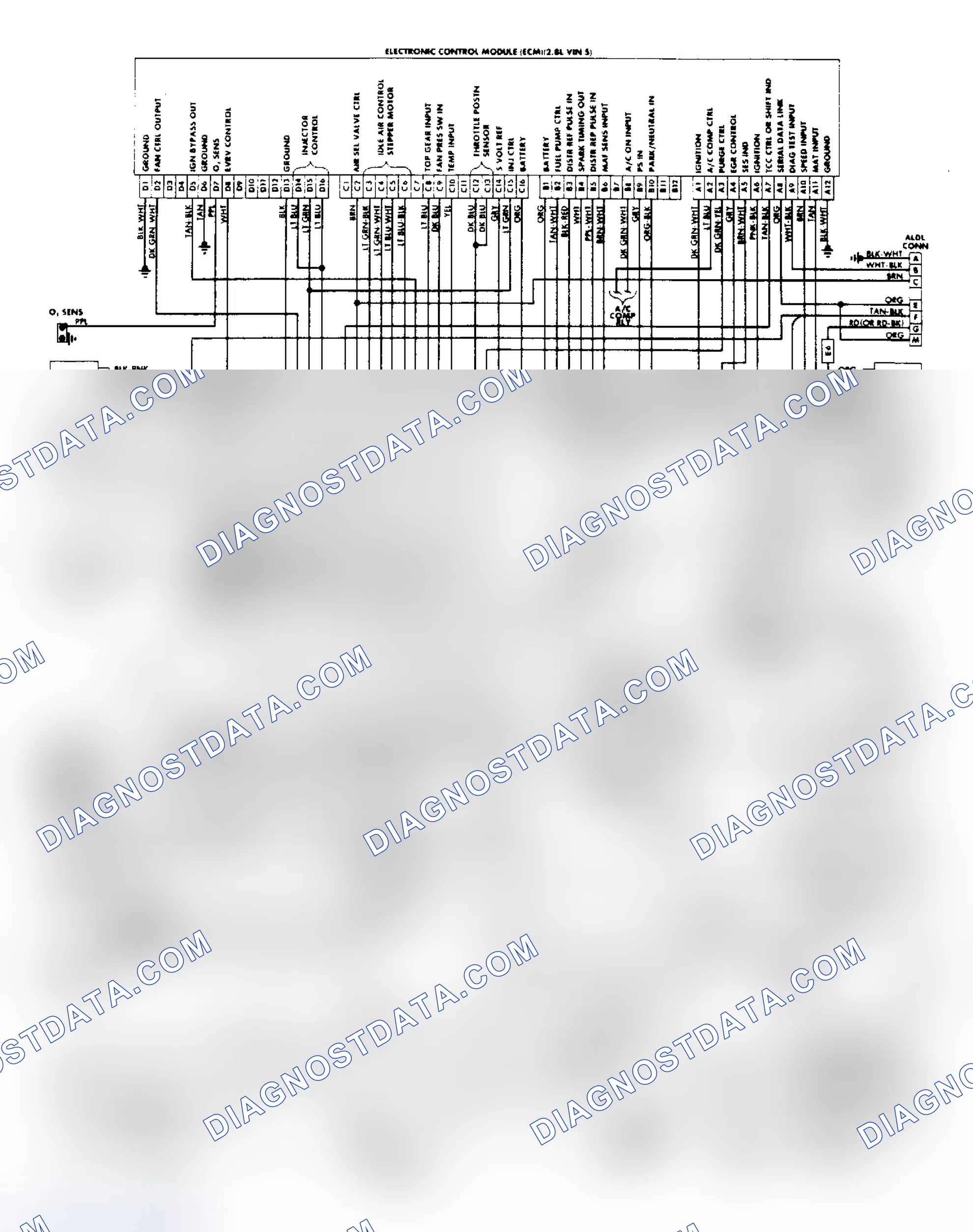 Scheme 90: 1988 Camaro & Firebird 2.8L Fuel Injection Wiring Diagram