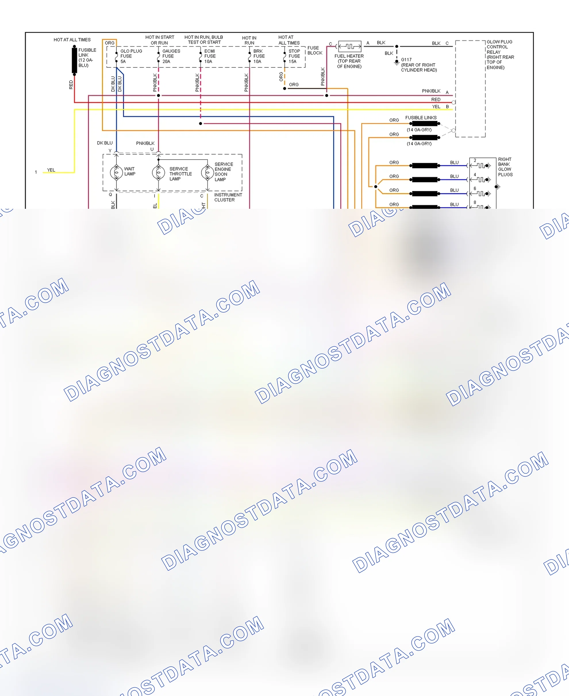 Scheme 240: Wiring Diagram (Pickup, Sierra Pickup & Van - 6.5L VIN P - 2 Of 2)