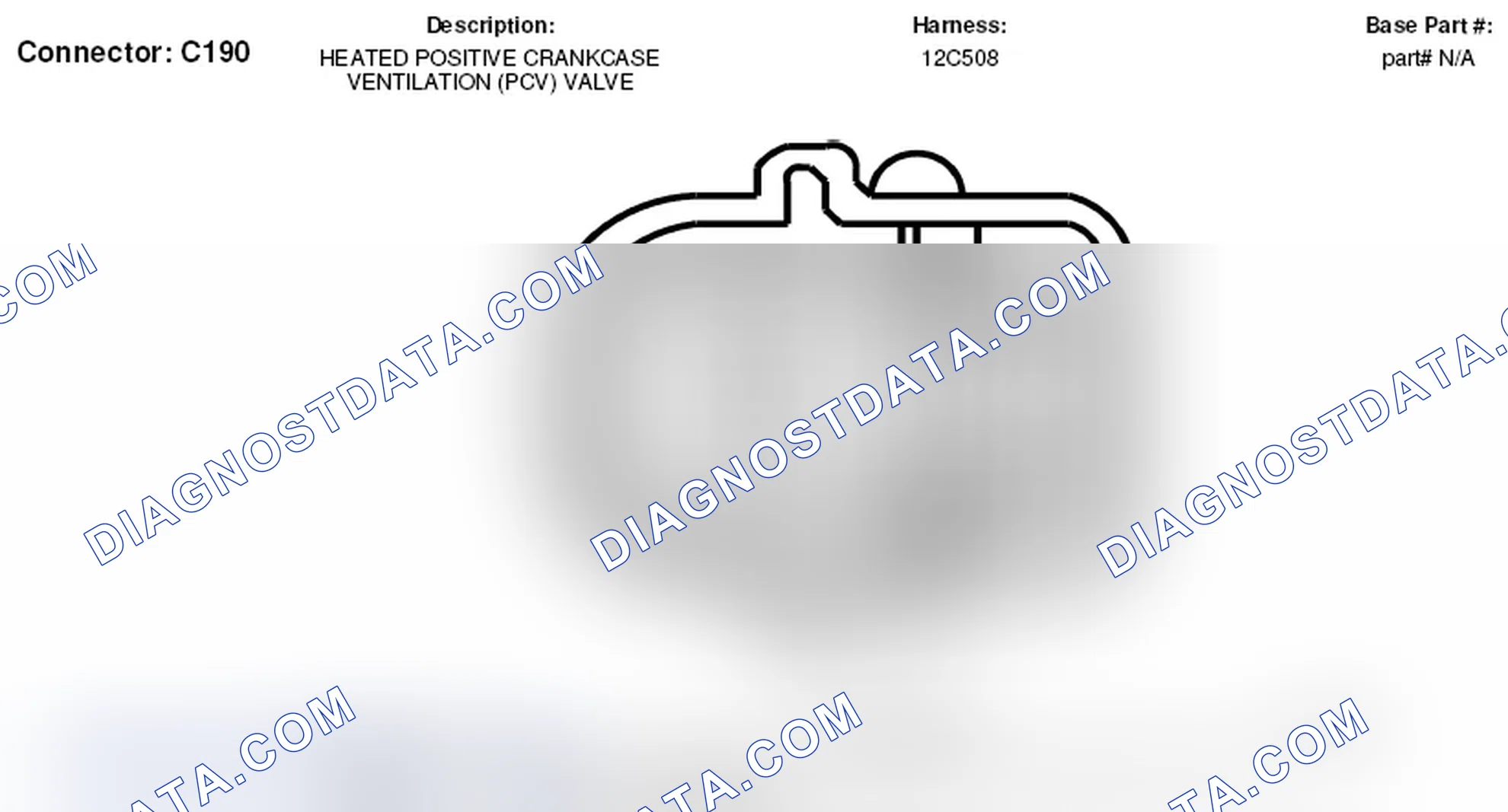Scheme 52: Heated Positive Crankcase Ventilation Valve Connector End View (C190)