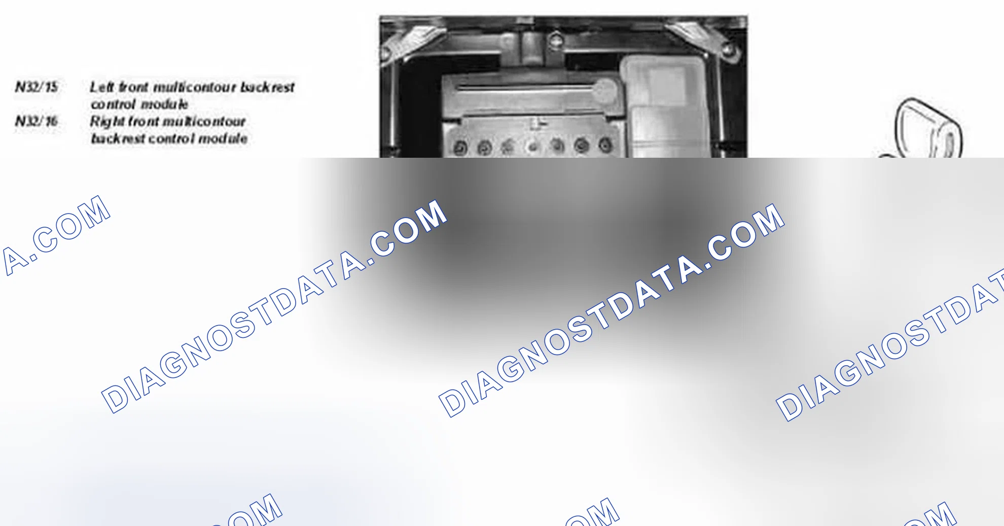 Fig. 24: Identifying Left Front Multicontour Backrest Control Module And Right Front Multicontour Backrest Control Module